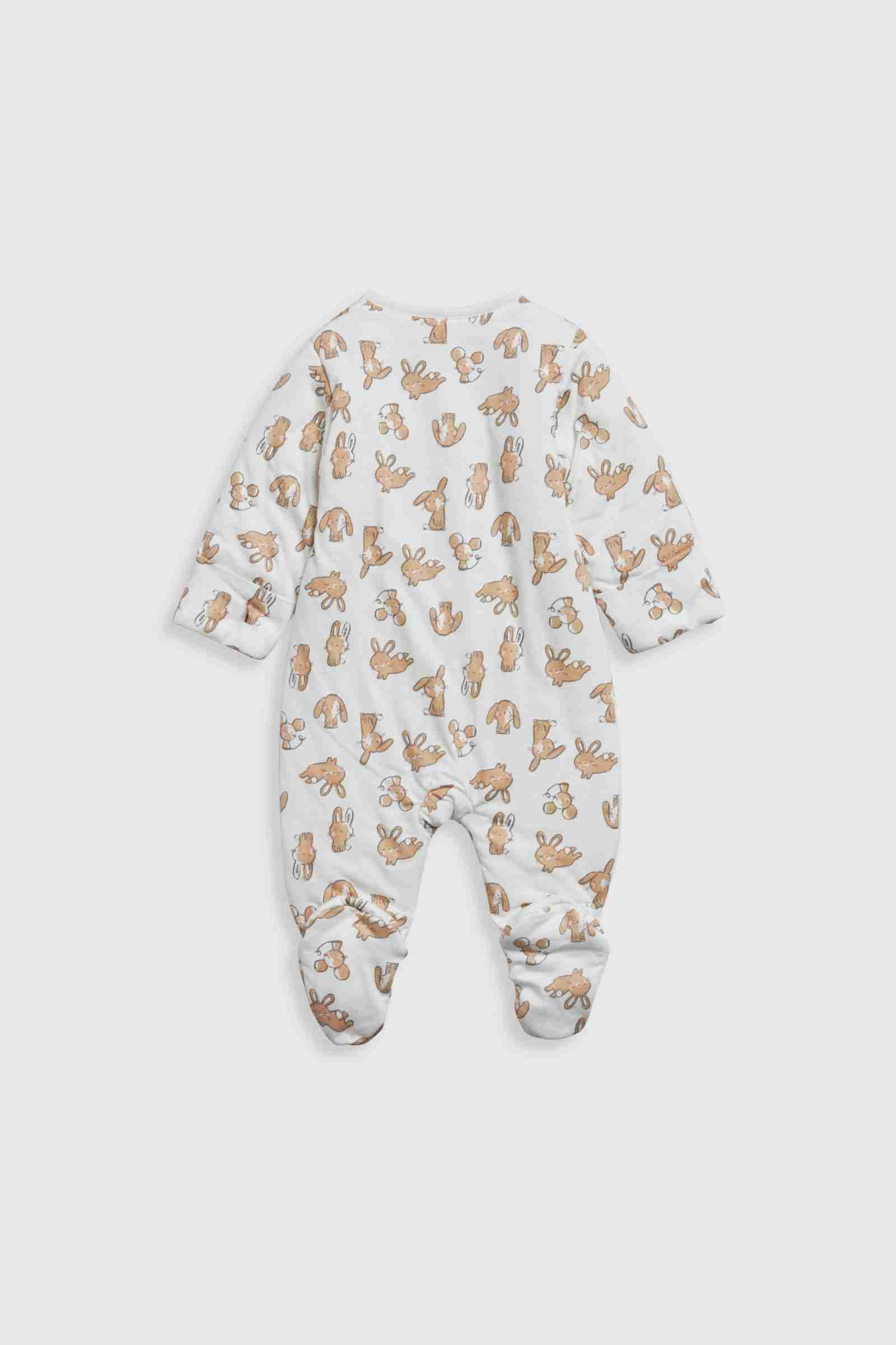 Mothercare Essentials Girls Bunny Long Sleeves Walk in Sleeper 2.5 Tog - White