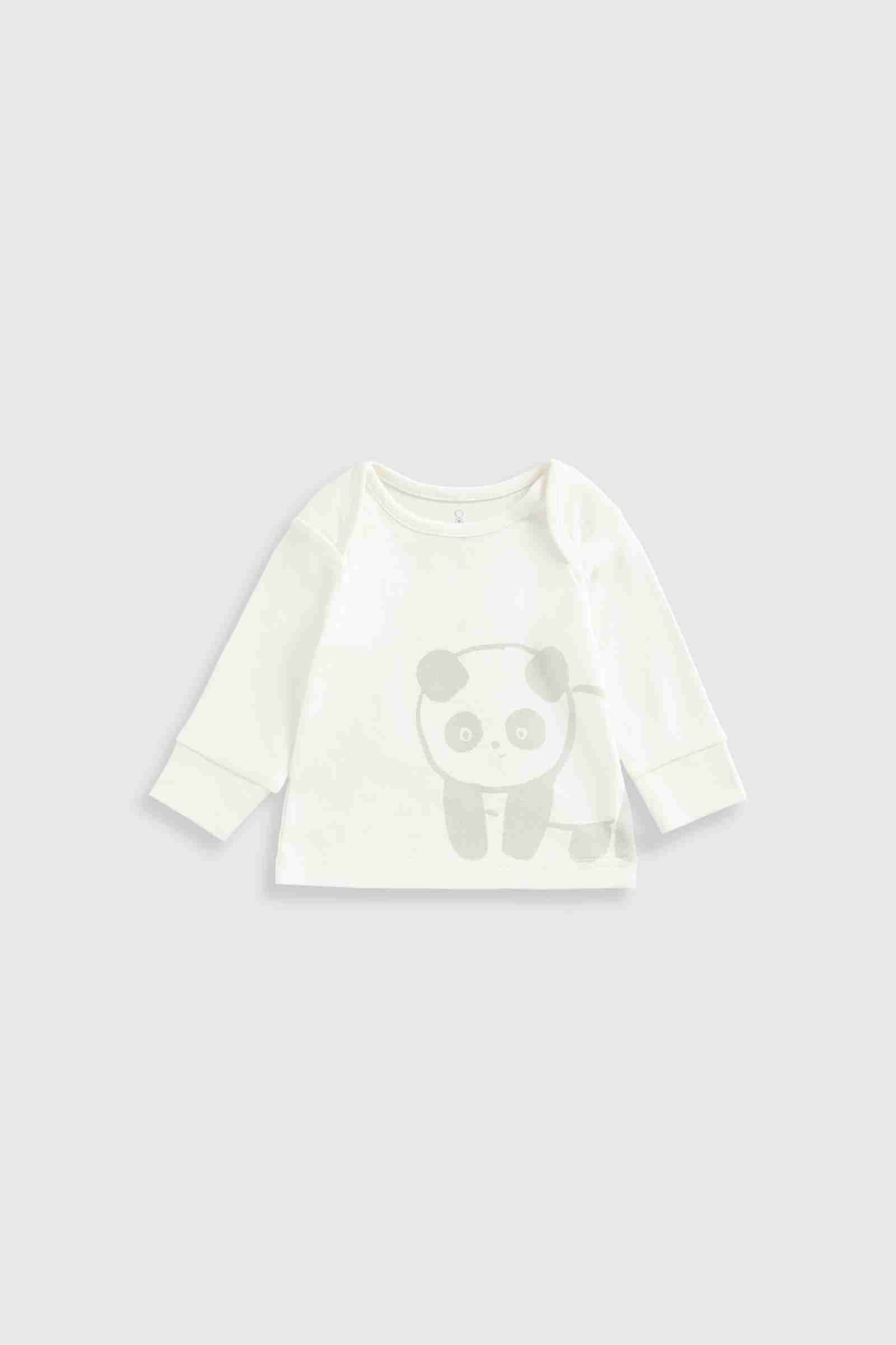 Mothercare Essentials Unisex Safari Animals 100% Cotton Long - Sleeves Baby Pyjama Set - Pack of 2 - White