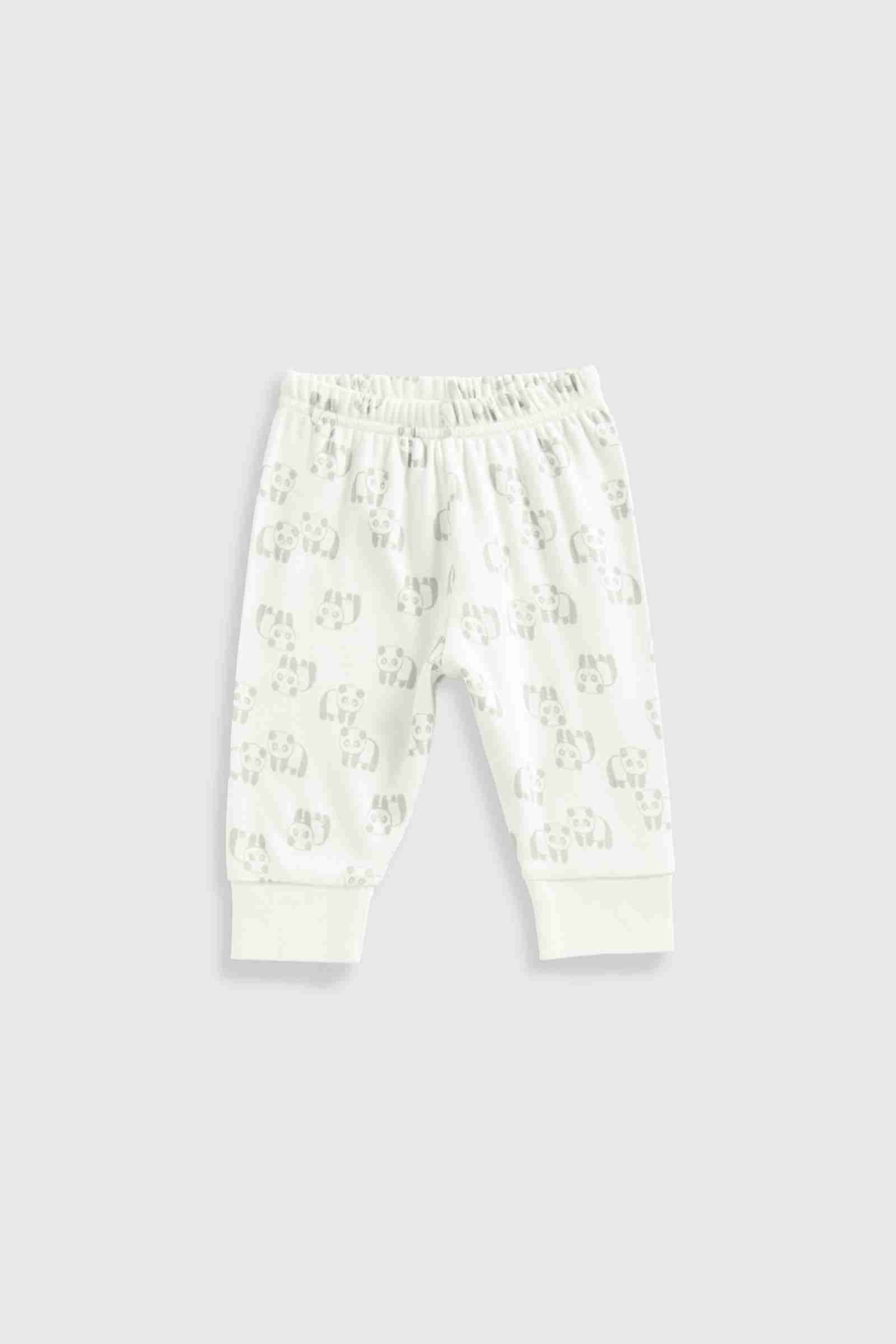 Mothercare Essentials Unisex Safari Animals 100% Cotton Long - Sleeves Baby Pyjama Set - Pack of 2 - White