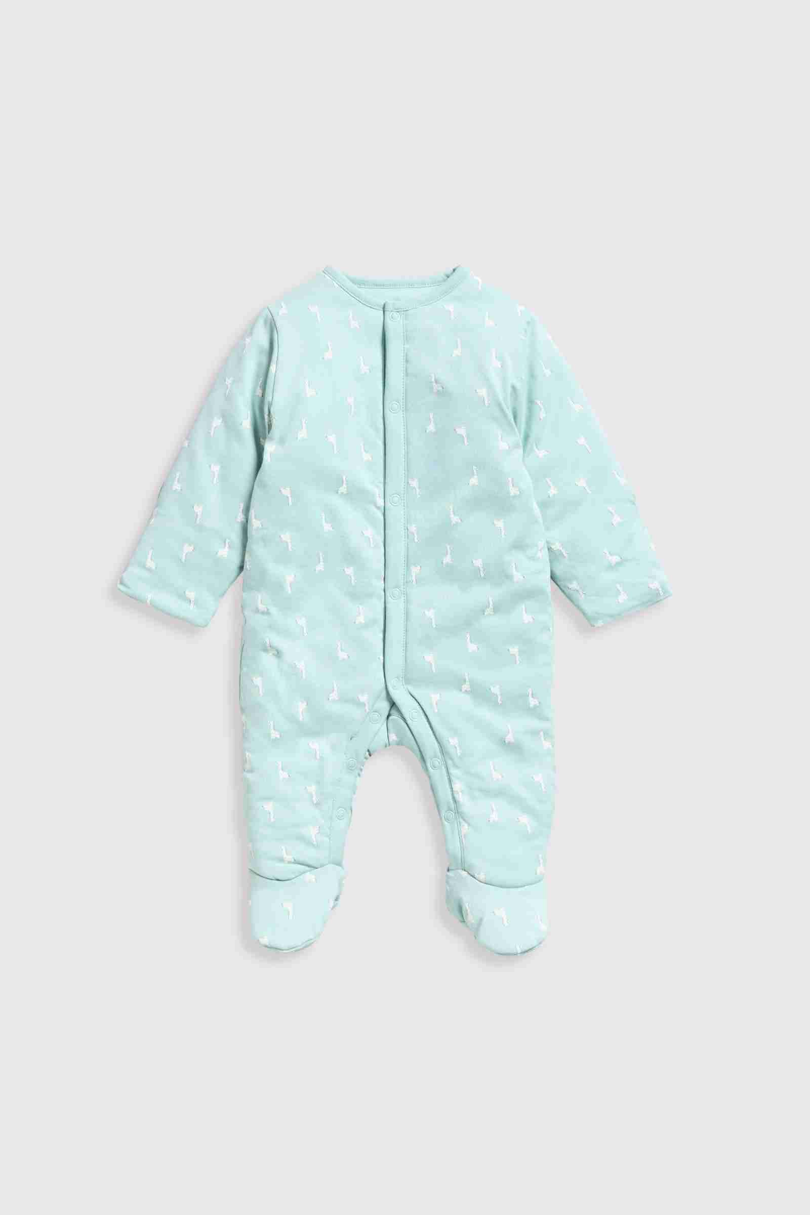 Mothercare Essentials Unisex Giraffe Long Sleeves Walk in Sleeper 2.5 Tog - Blue