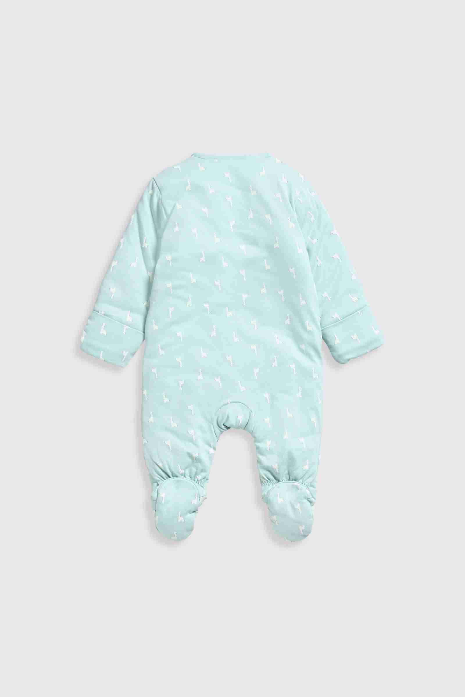 Mothercare Essentials Unisex Giraffe Long Sleeves Walk in Sleeper 2.5 Tog - Blue