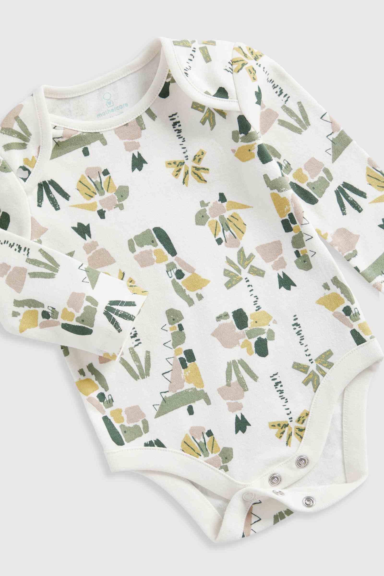 Mothercare Essentials Boys Dinosaur 100% Cotton Gift Set - Khaki