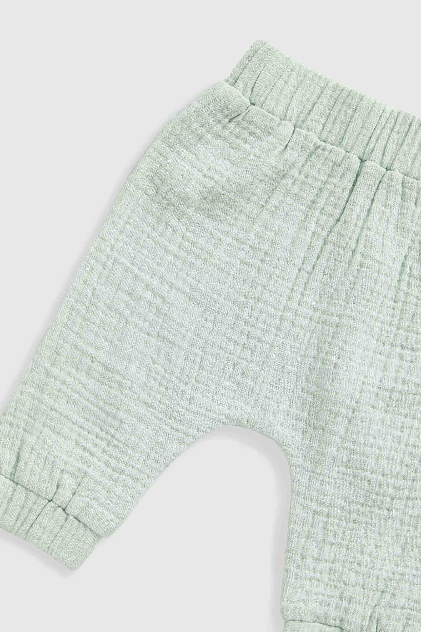 Mothercare Unisex My First 100% Cotton Long Sleeves T-Shirt and Jogger 2 - Piece Set - Cream