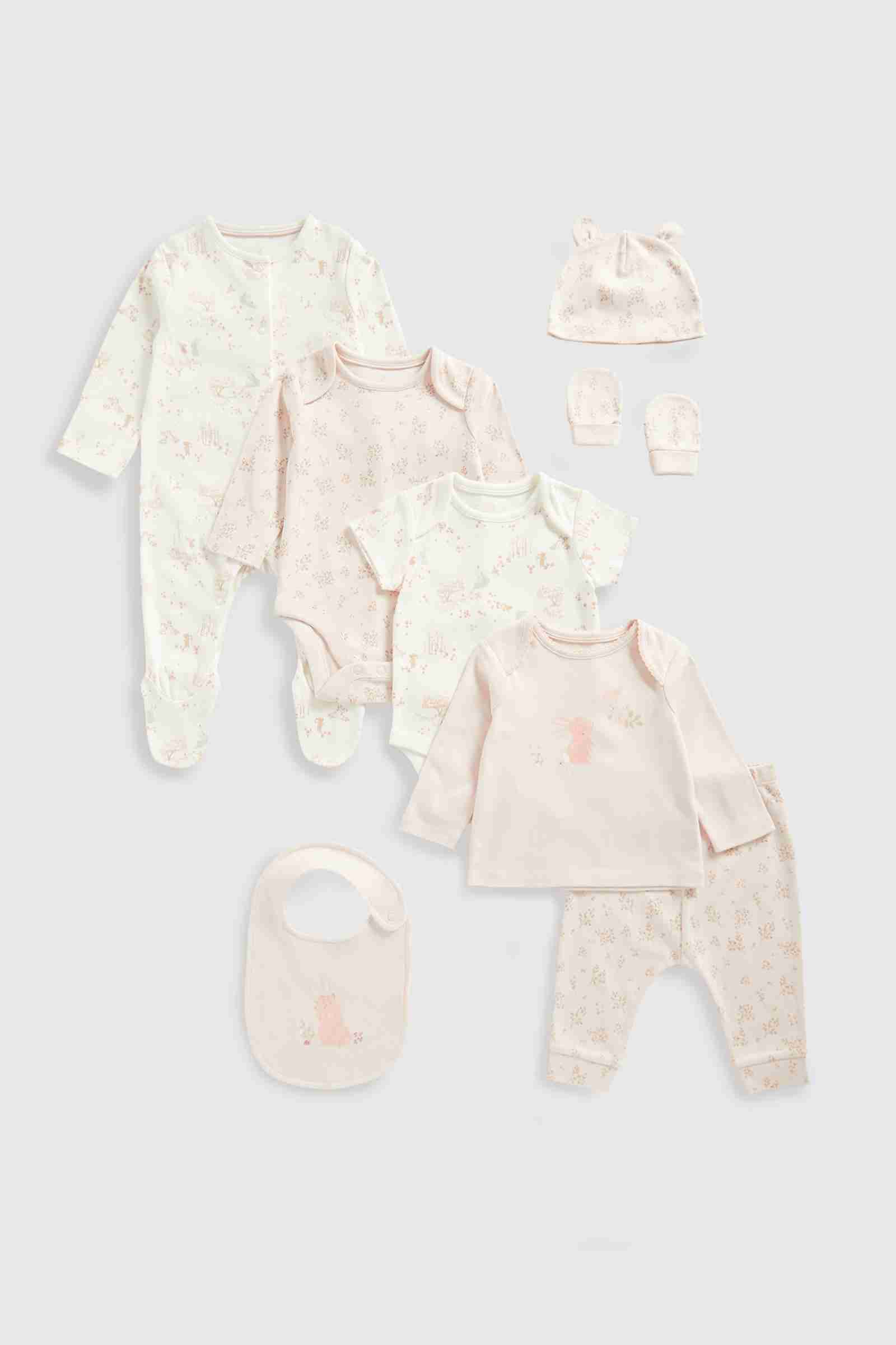 Mothercare Girls My First Classic Bunny 100% Cotton Gift Set - Pink