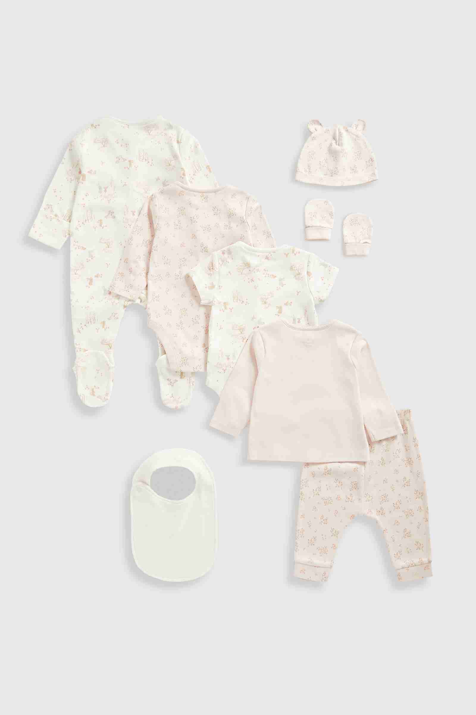 Mothercare Girls My First Classic Bunny 100% Cotton Gift Set - Pink