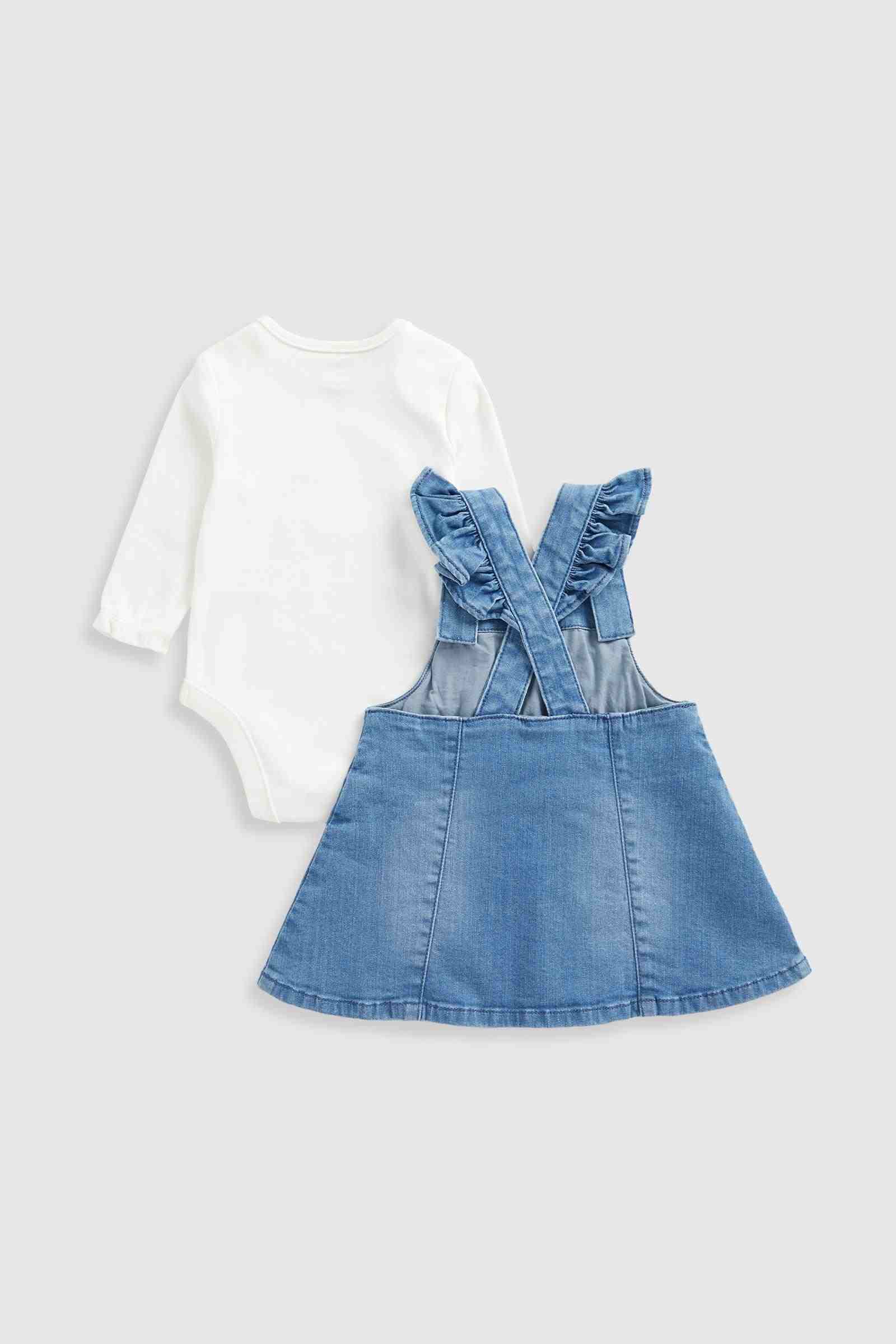 Bibi Panelled Pinafore - Honey 7-9y Organic Cotton Minnie