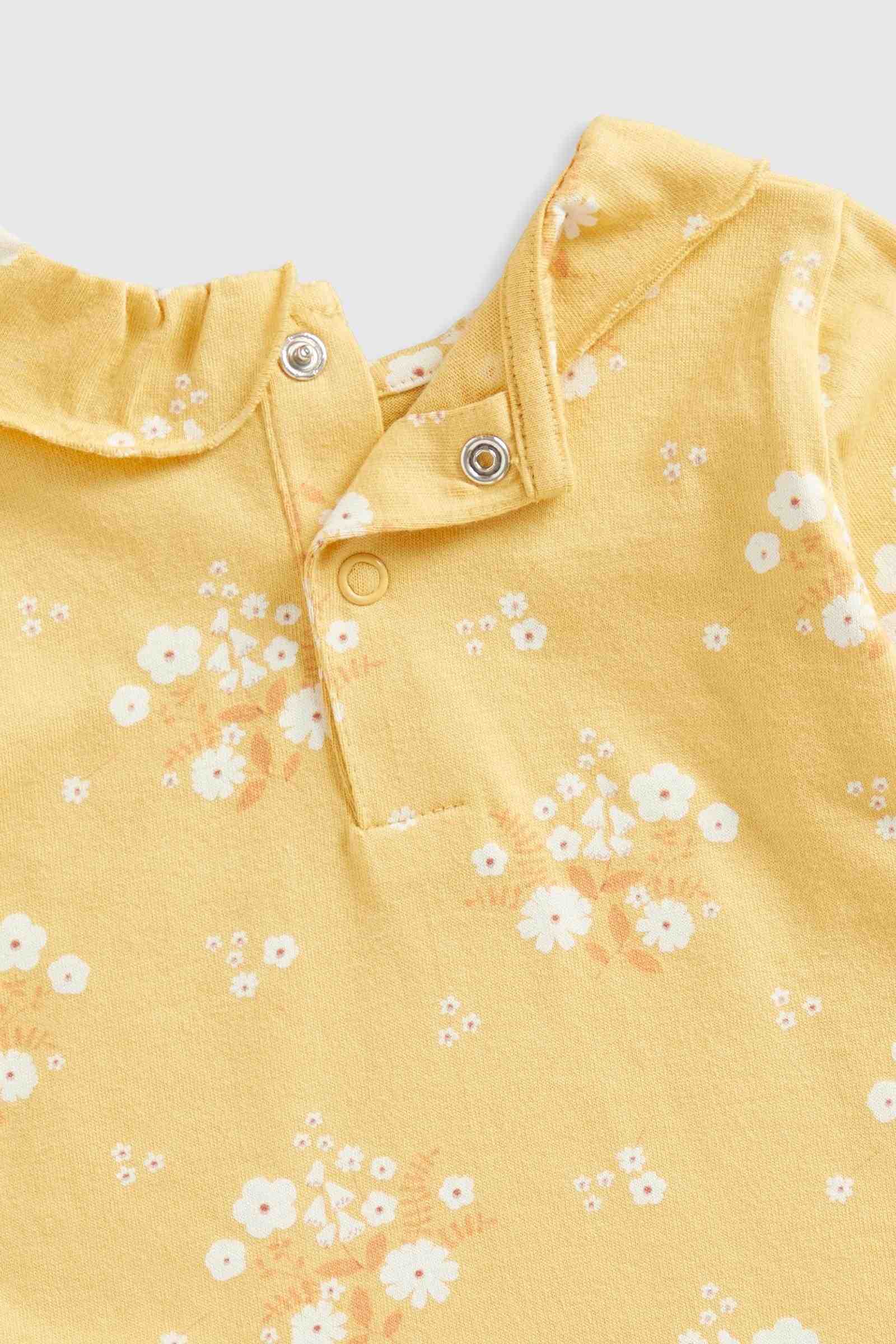 Mothercare Girls Autumn Charm 100% Cotton Long - Sleeves T-Shirts - 3 Pack - Yellow