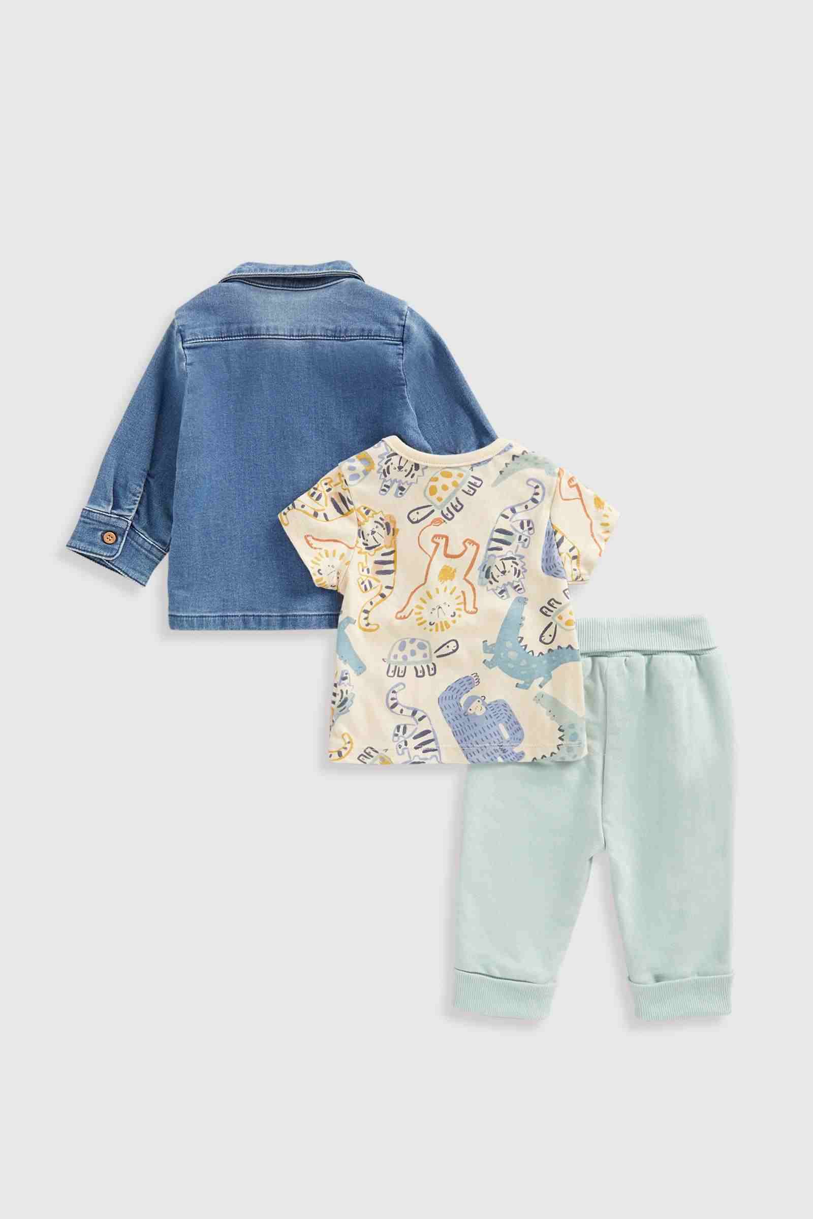 Mothercare Boys Autumn Jungle 3 - Piece Outfit Set - Blue