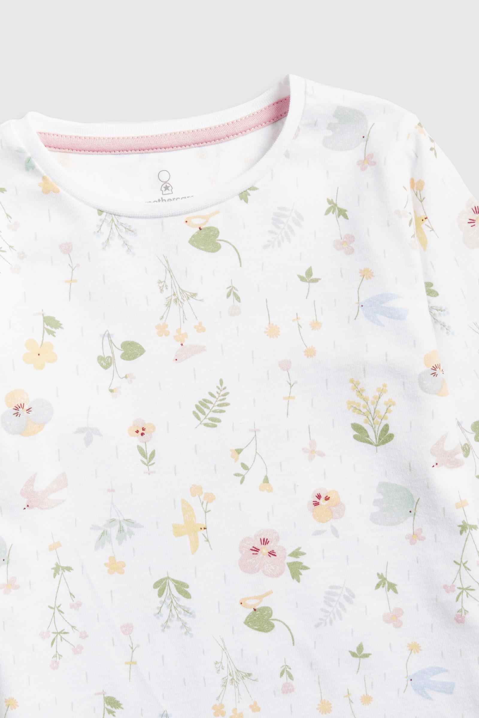 Mothercare Girls Beauty Long Sleeves 100% Cotton 4 - Piece Pyjama Set - Pink