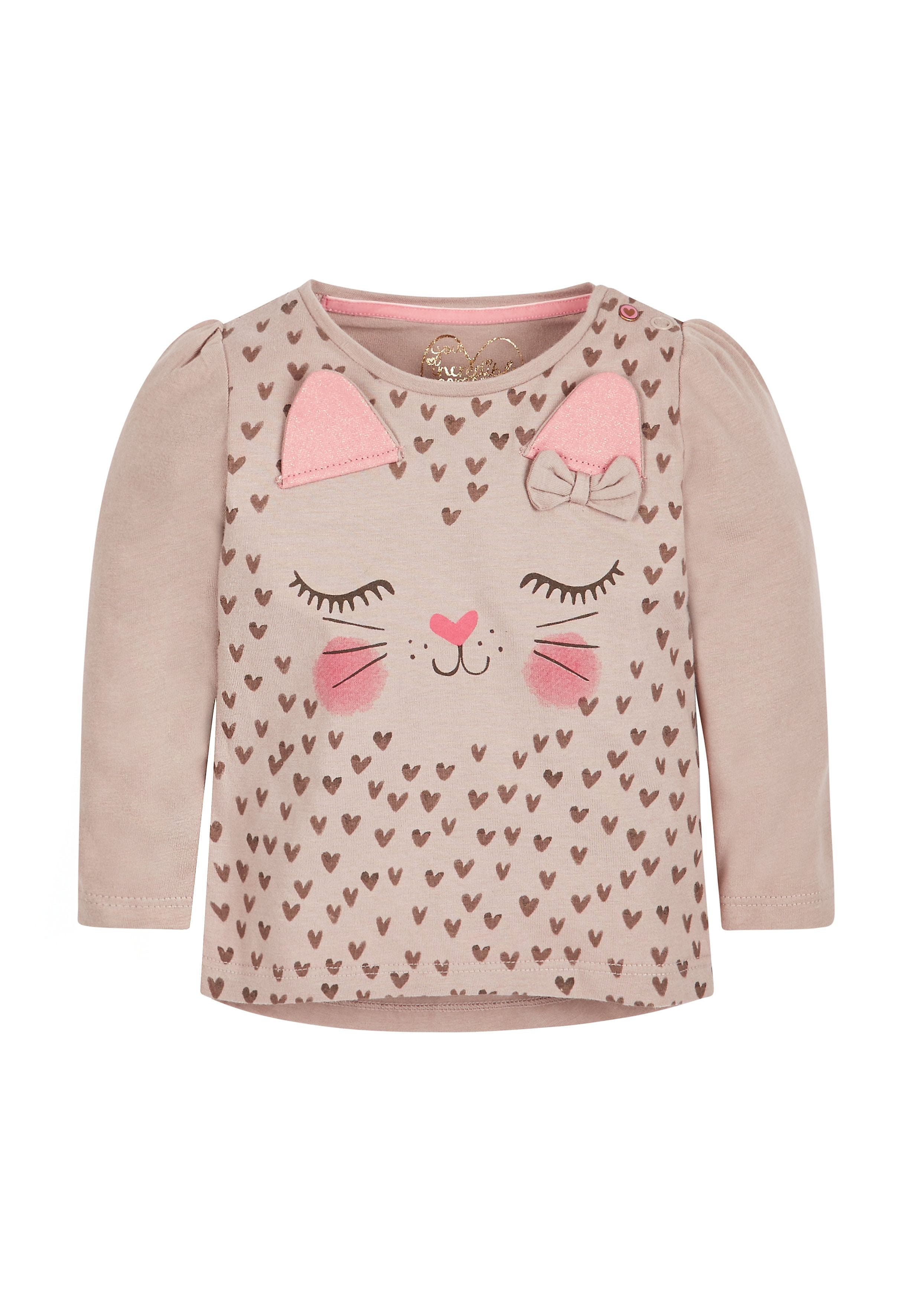Mothercare | Girls Snow Leopard T-Shirt - Pink 0