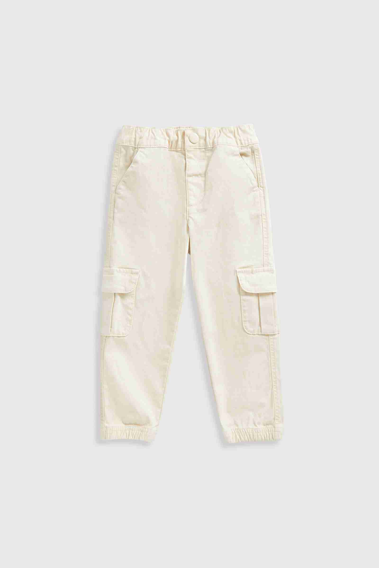 Mothercare Boys Cargo Trousers - Cream