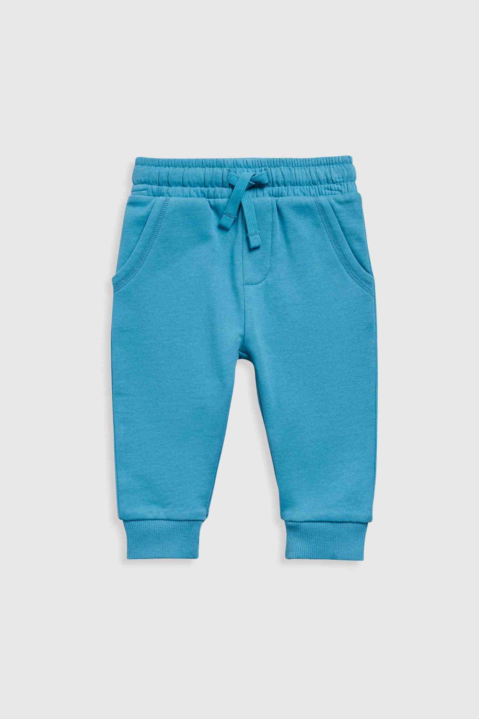 Mothercare Boys 100% Cotton Joggers - Blue