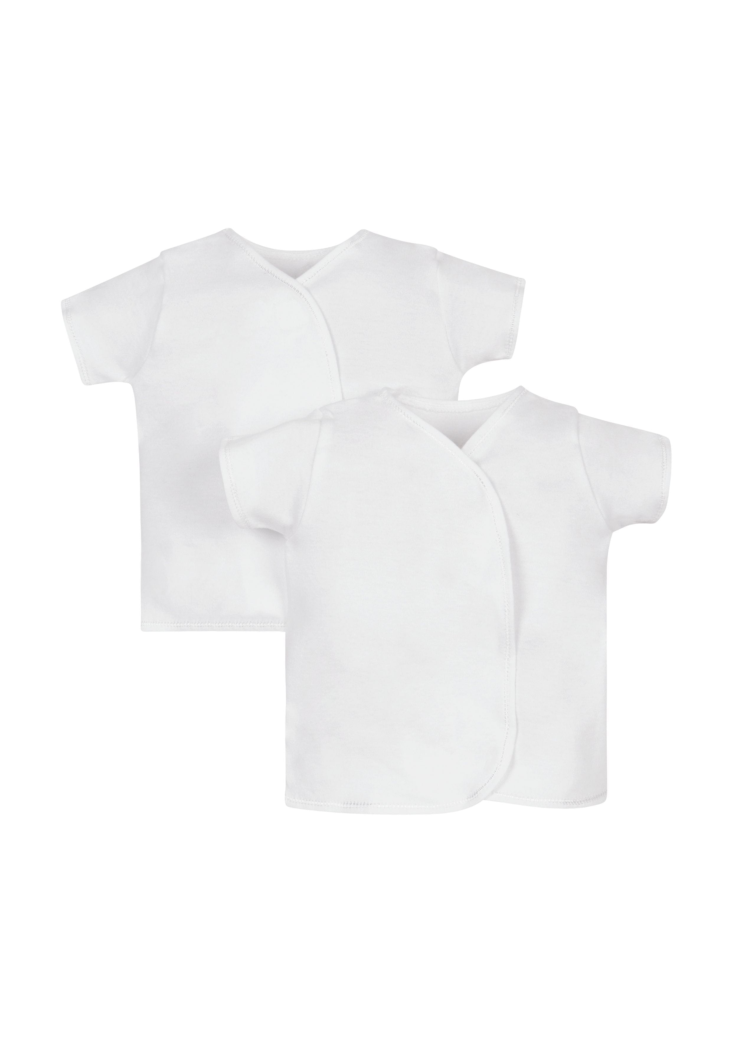 Mothercare | Unisex Half Sleeves Top - Pack Of 2 - White 0