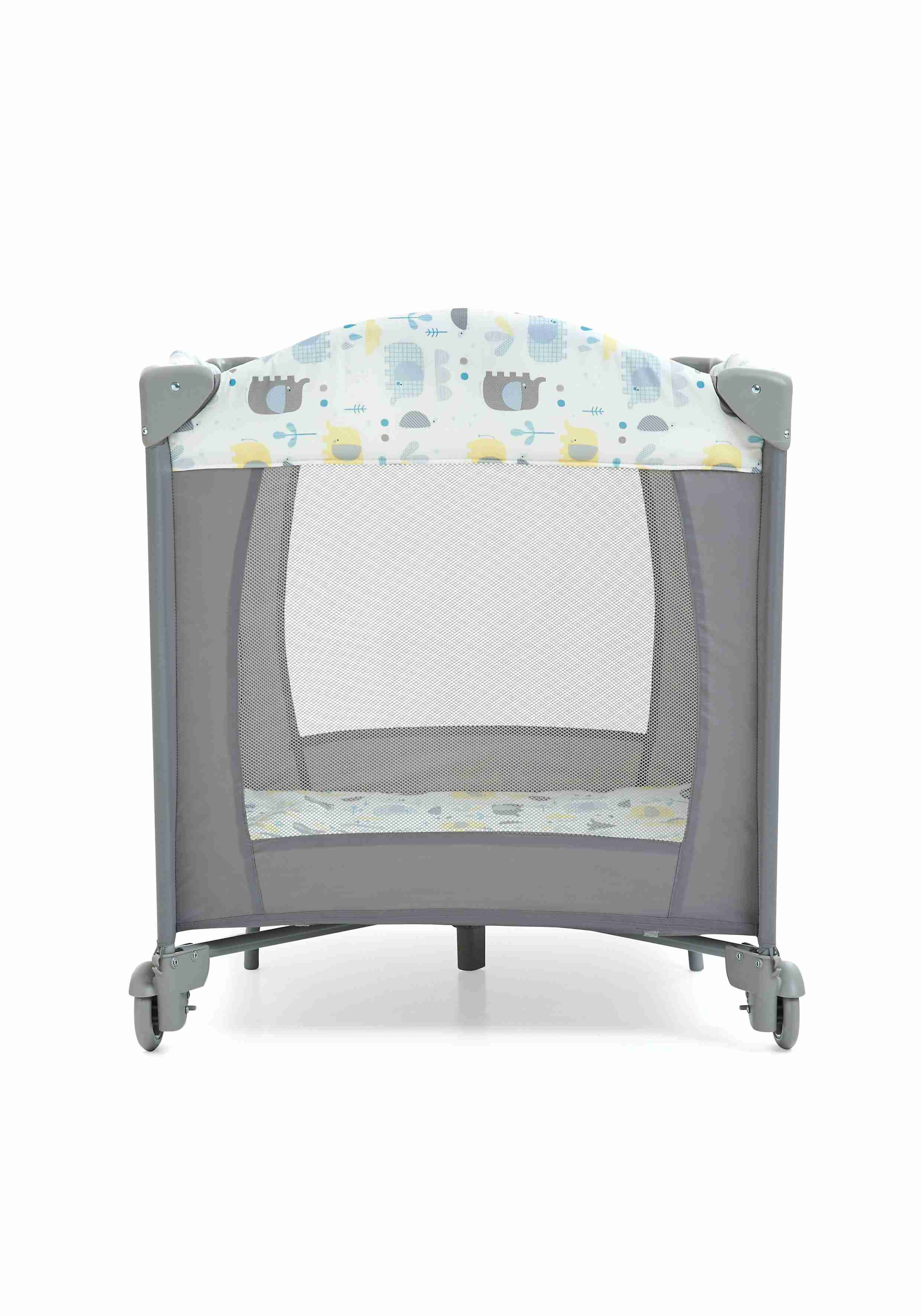 Mothercare Unisex Wheels Travel Cot - Grey