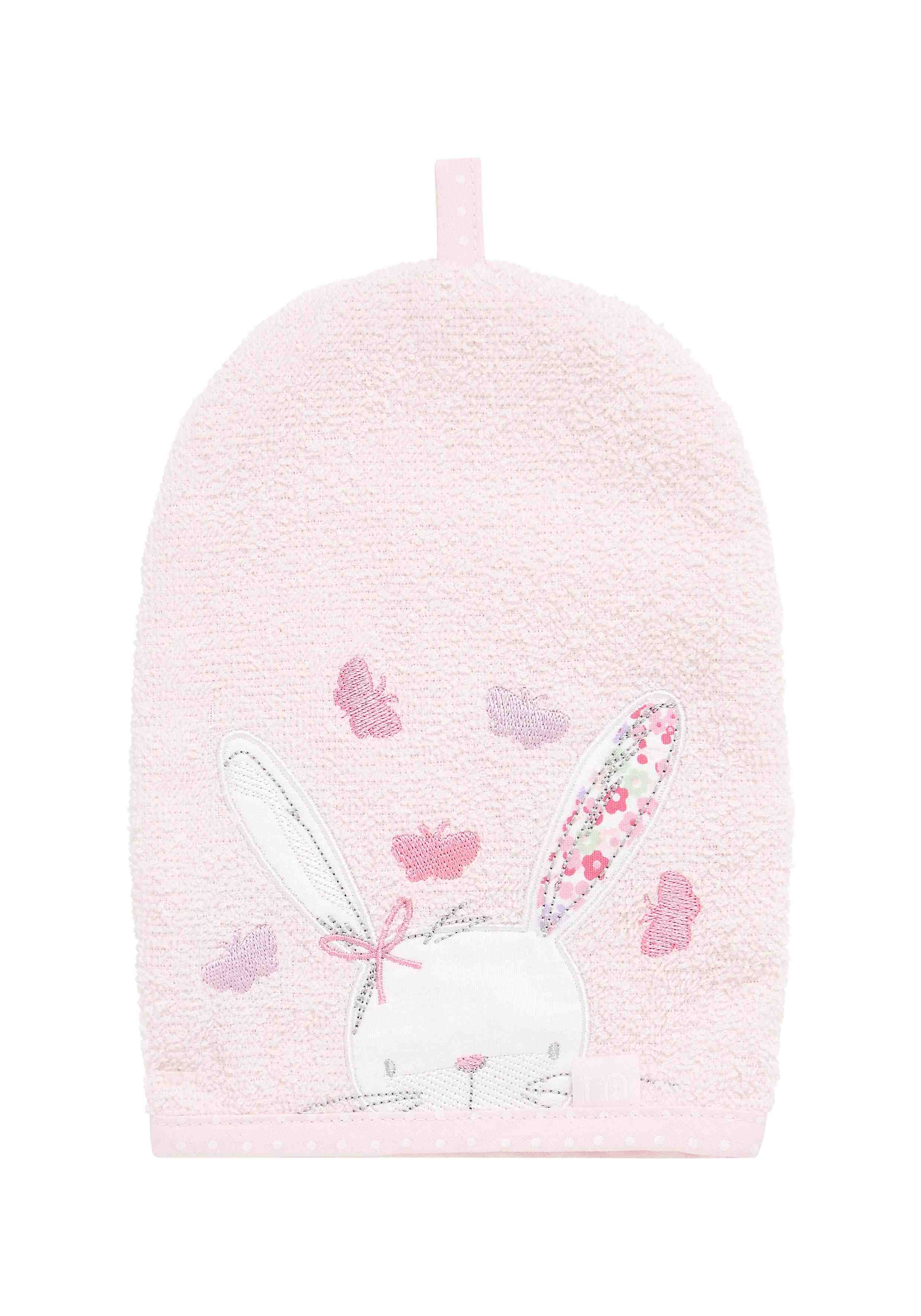 Mothercare My Little Garden Cuddle N Dry Towel Mitt Set - Pink