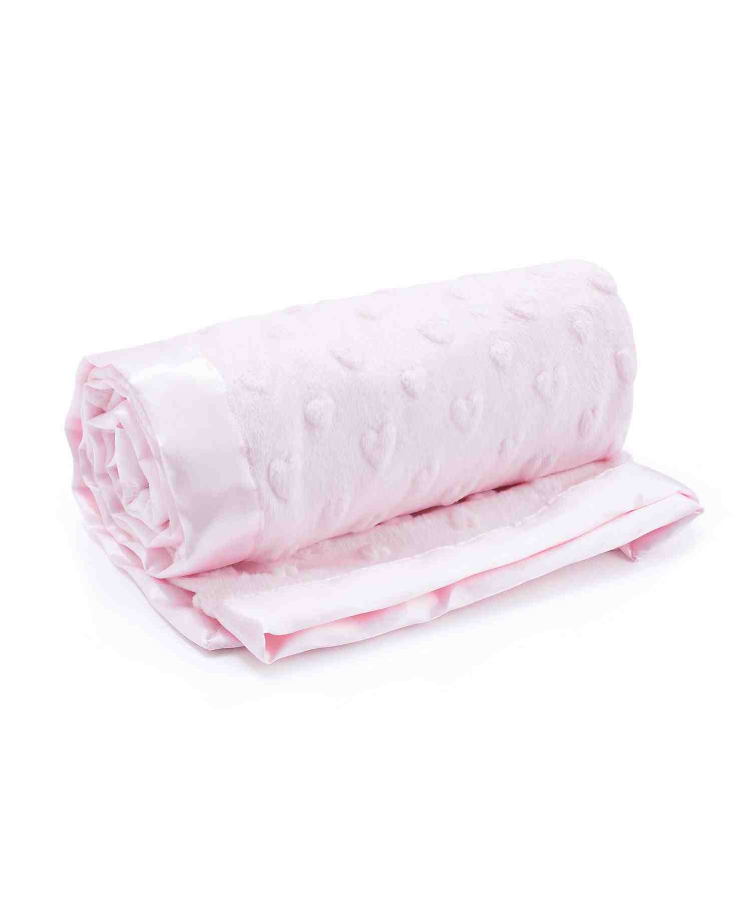 Mothercare Popcorn Heart Blanket - Pink