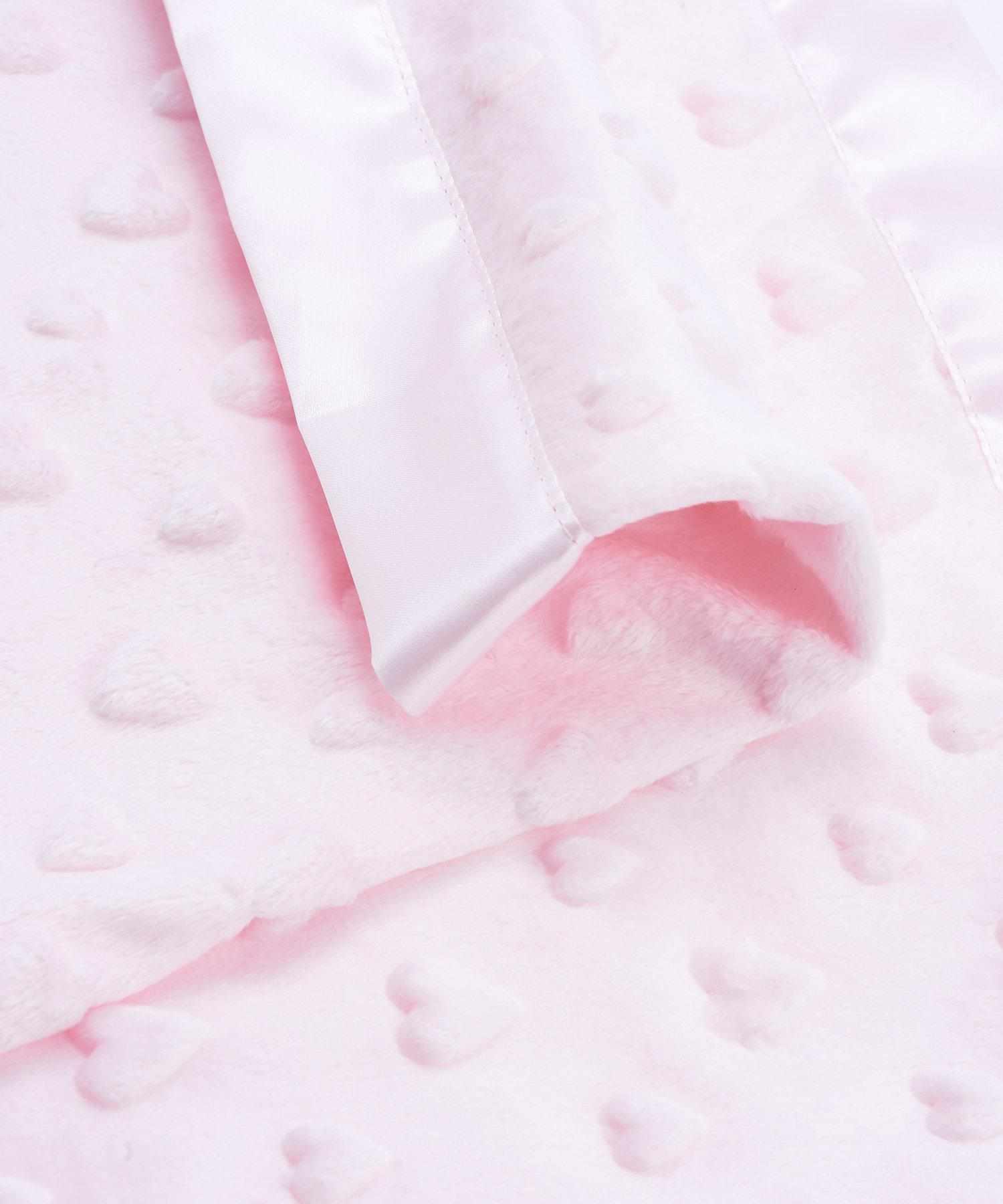Mothercare Popcorn Heart Blanket - Pink