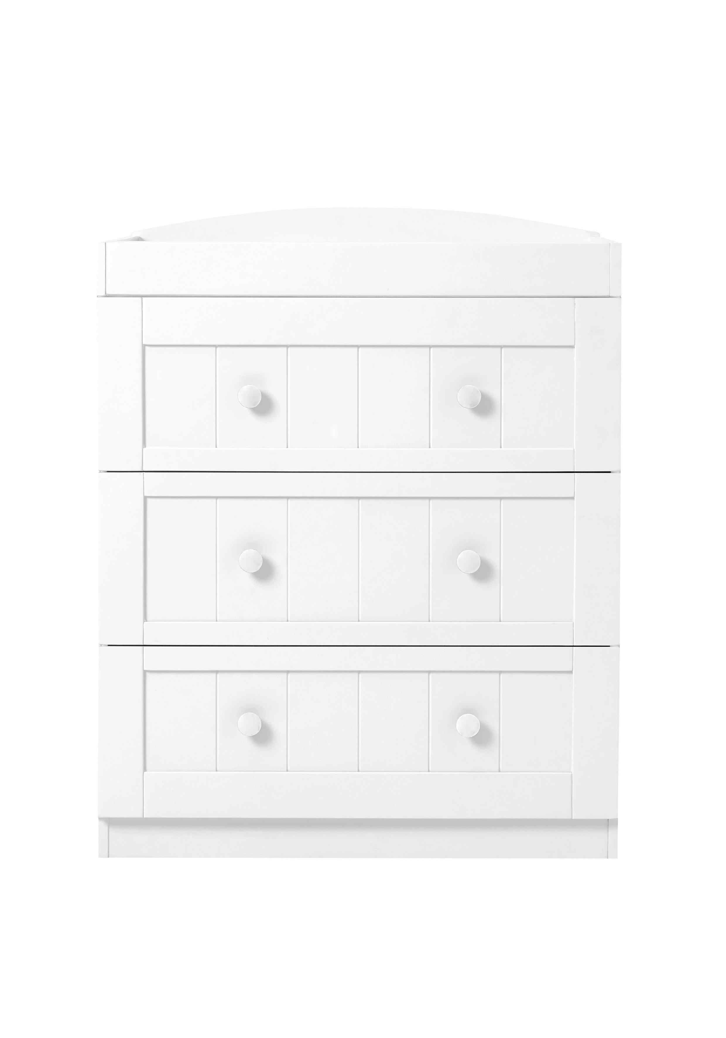 Mothercare Unisex Marlow Three Drawe Baby Changing Unit - White