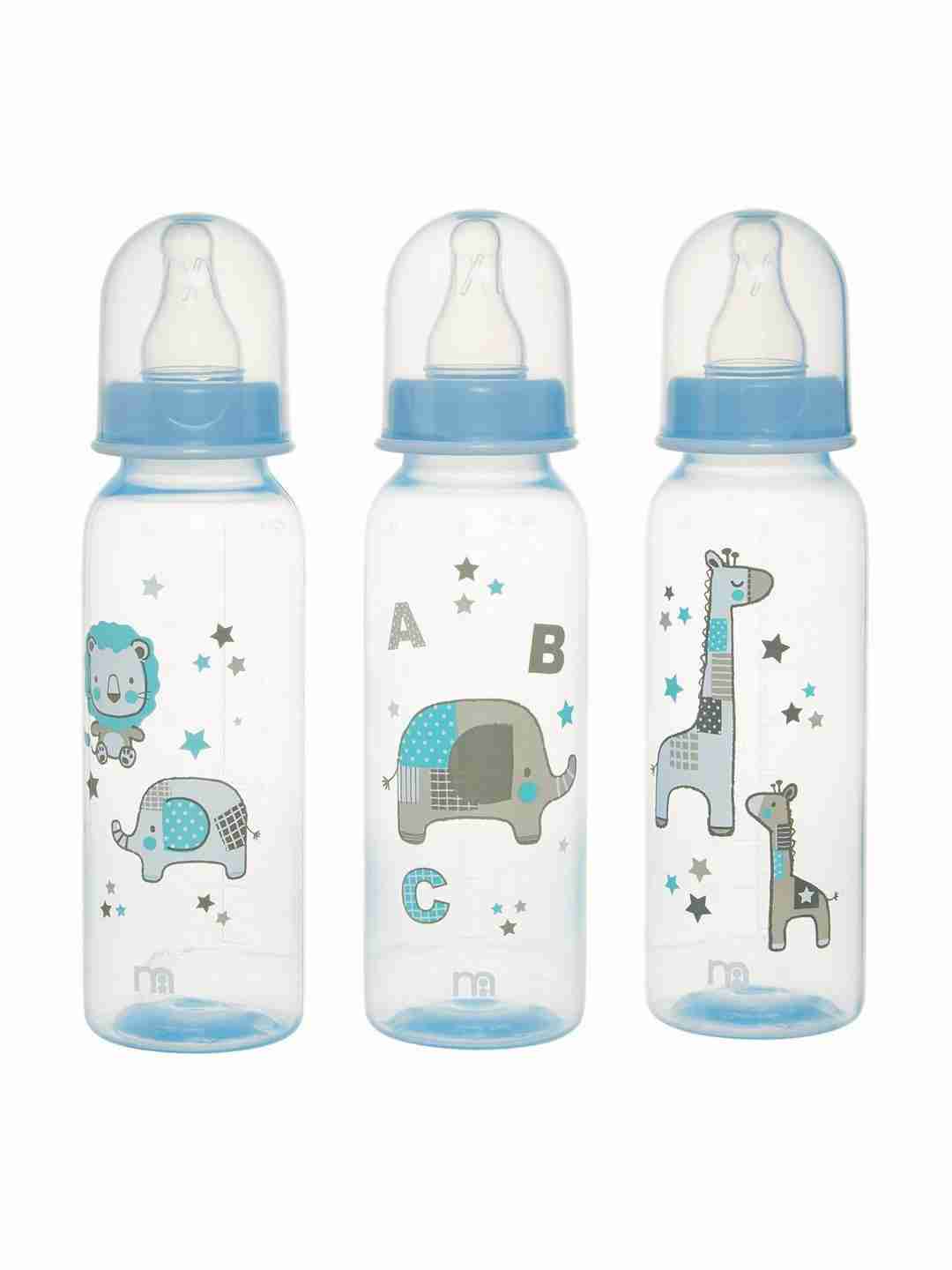 Mothercare Unisex Bpa Free Feeding Bottle - Pack of 3 - Multicolor