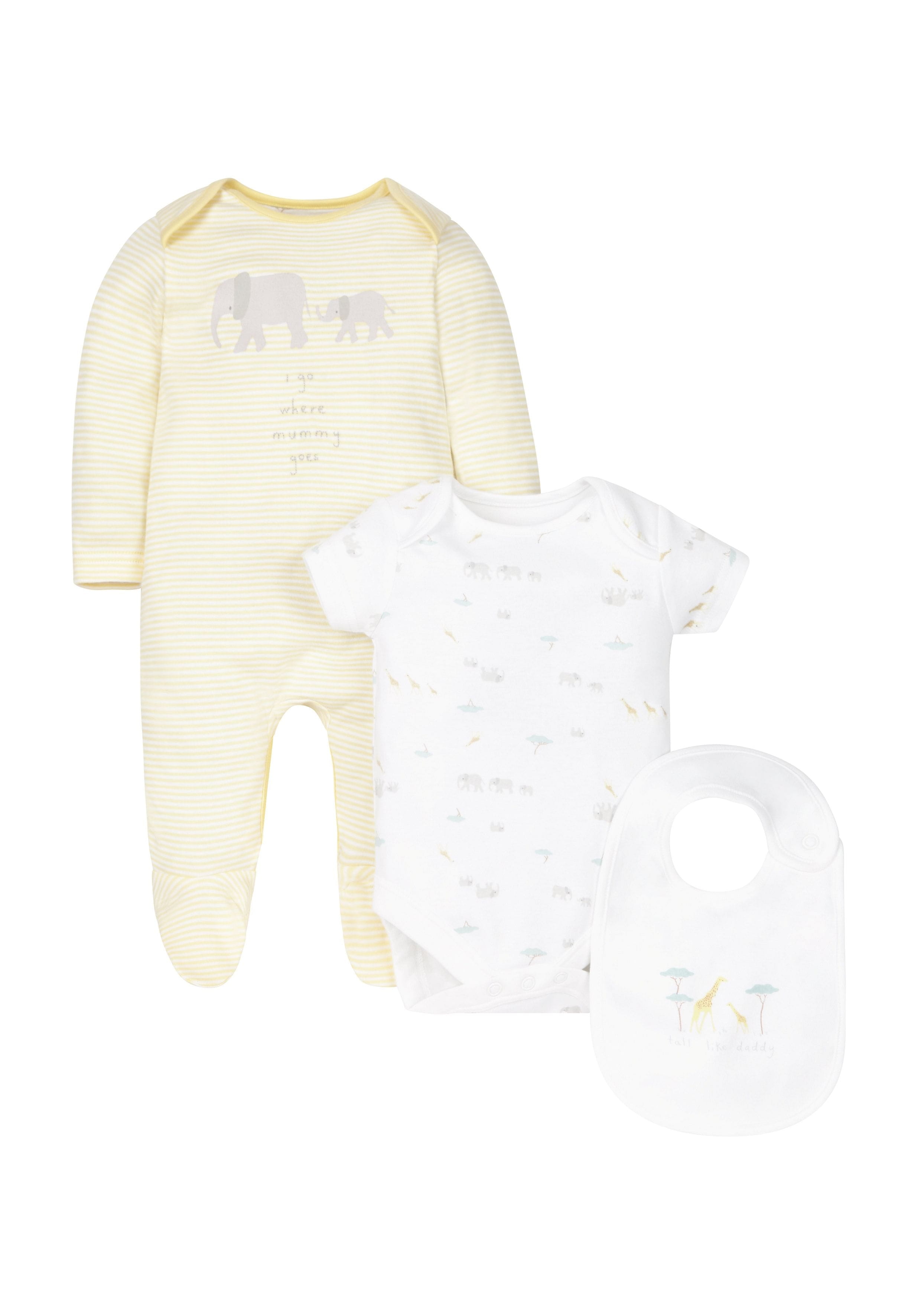 Mothercare | Unisex Mummy And Daddy Set - 3 Piece - White 0