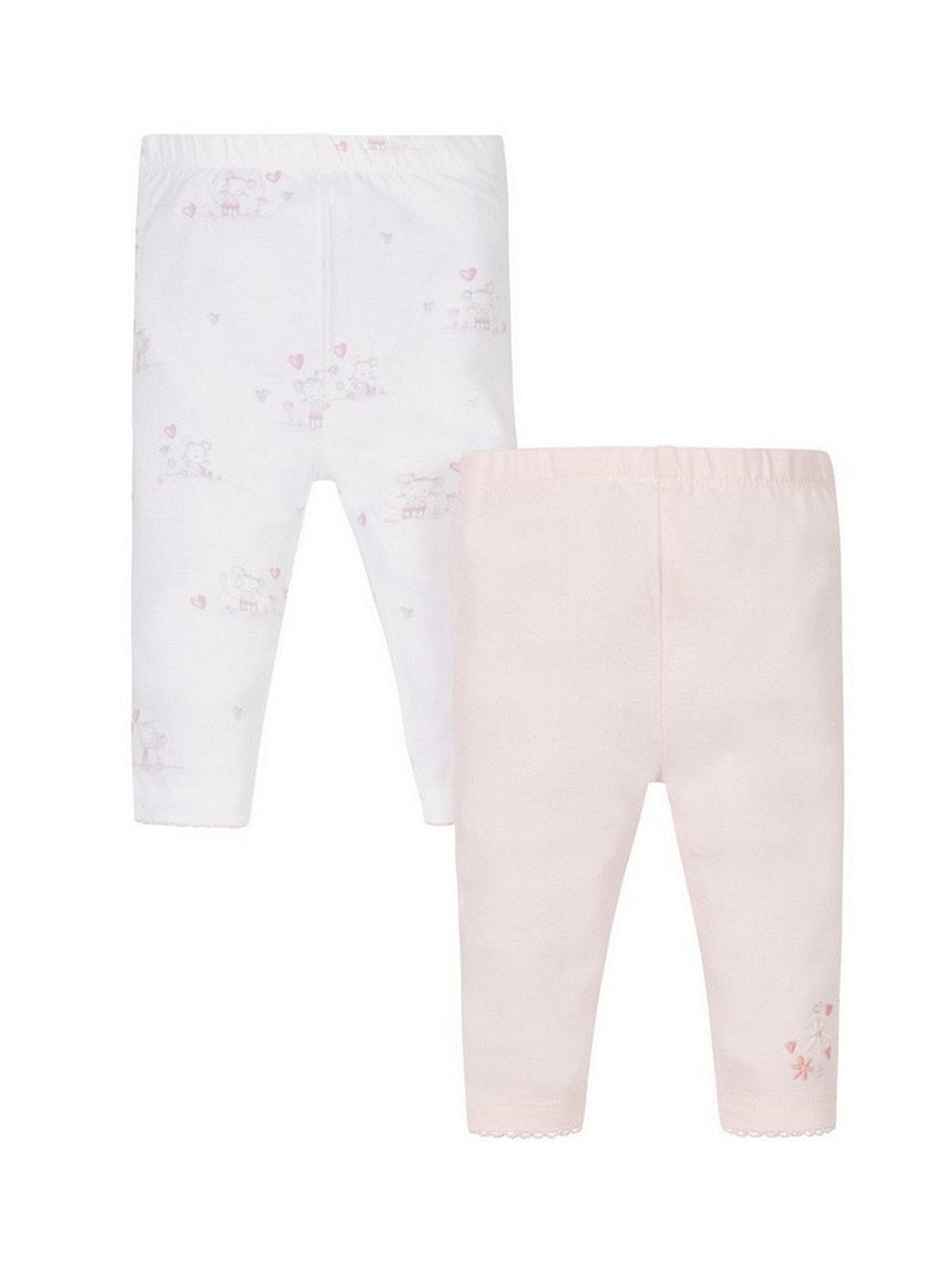 Mothercare | Multicoloured Printed Pink and Floral Leggings - Pack of 2 0