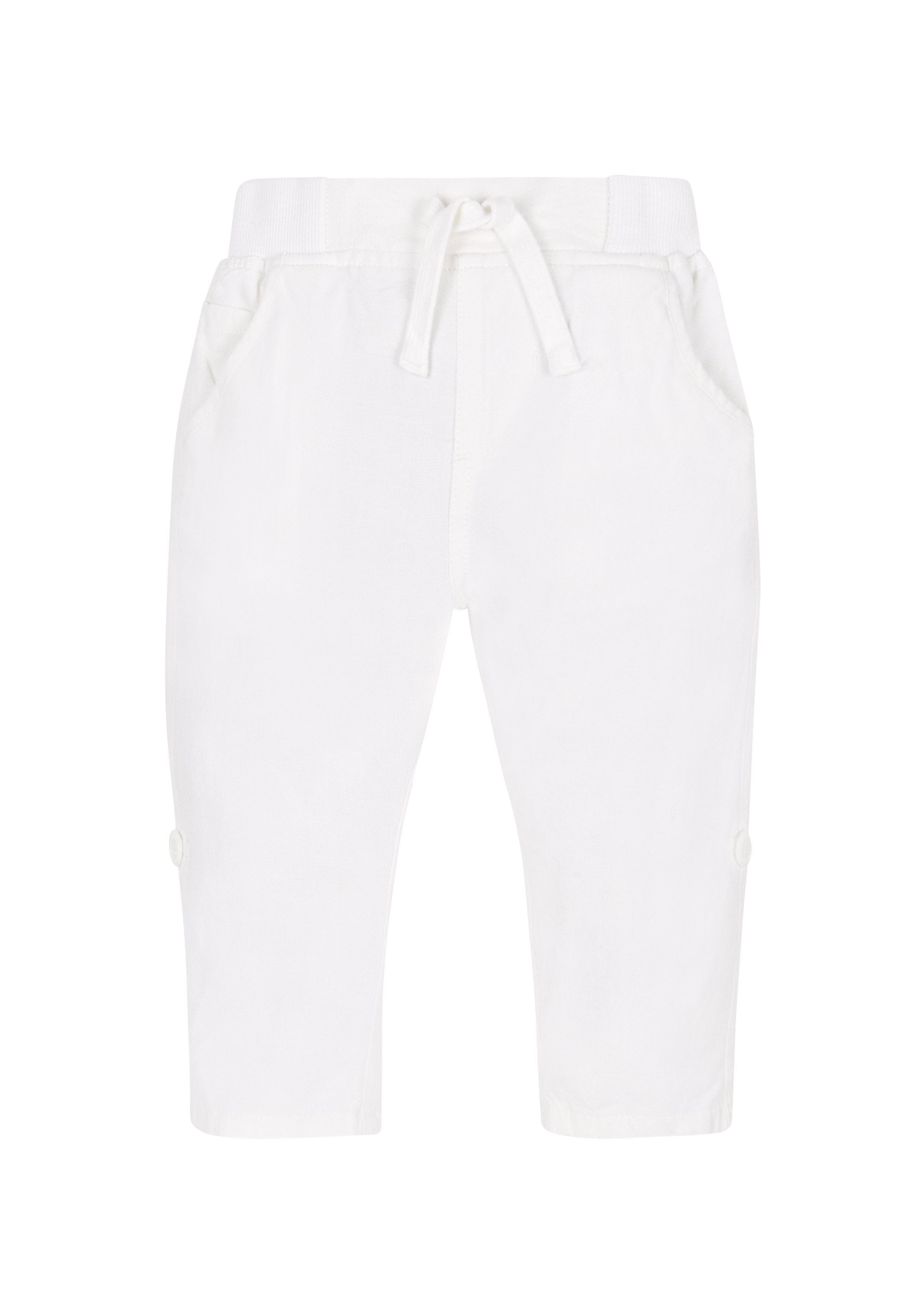Mothercare | Boys Linen Roll Up Trousers - White 0