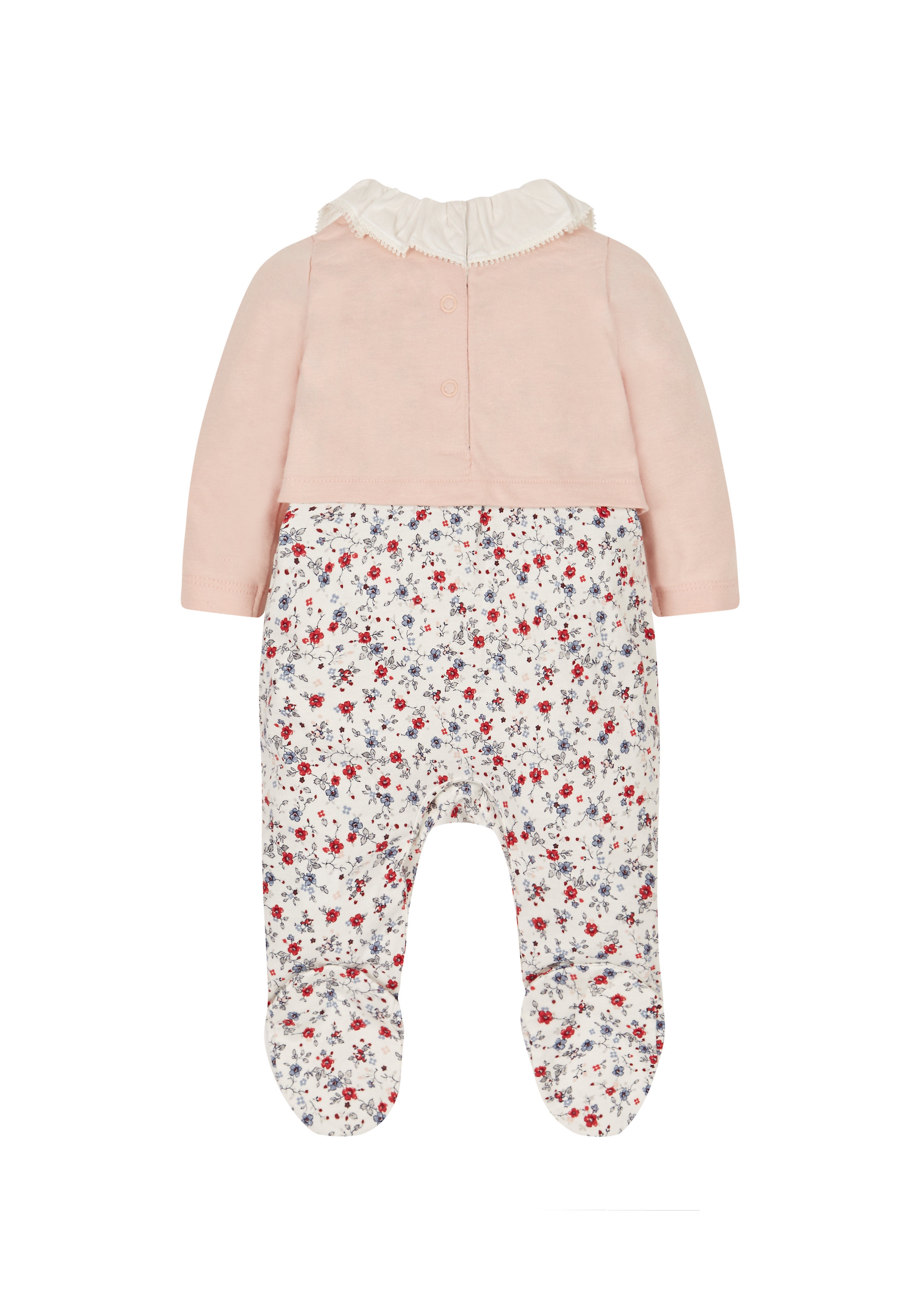 Mothercare | Girls Full Sleeves Romper Floral Print - Multicolor 1