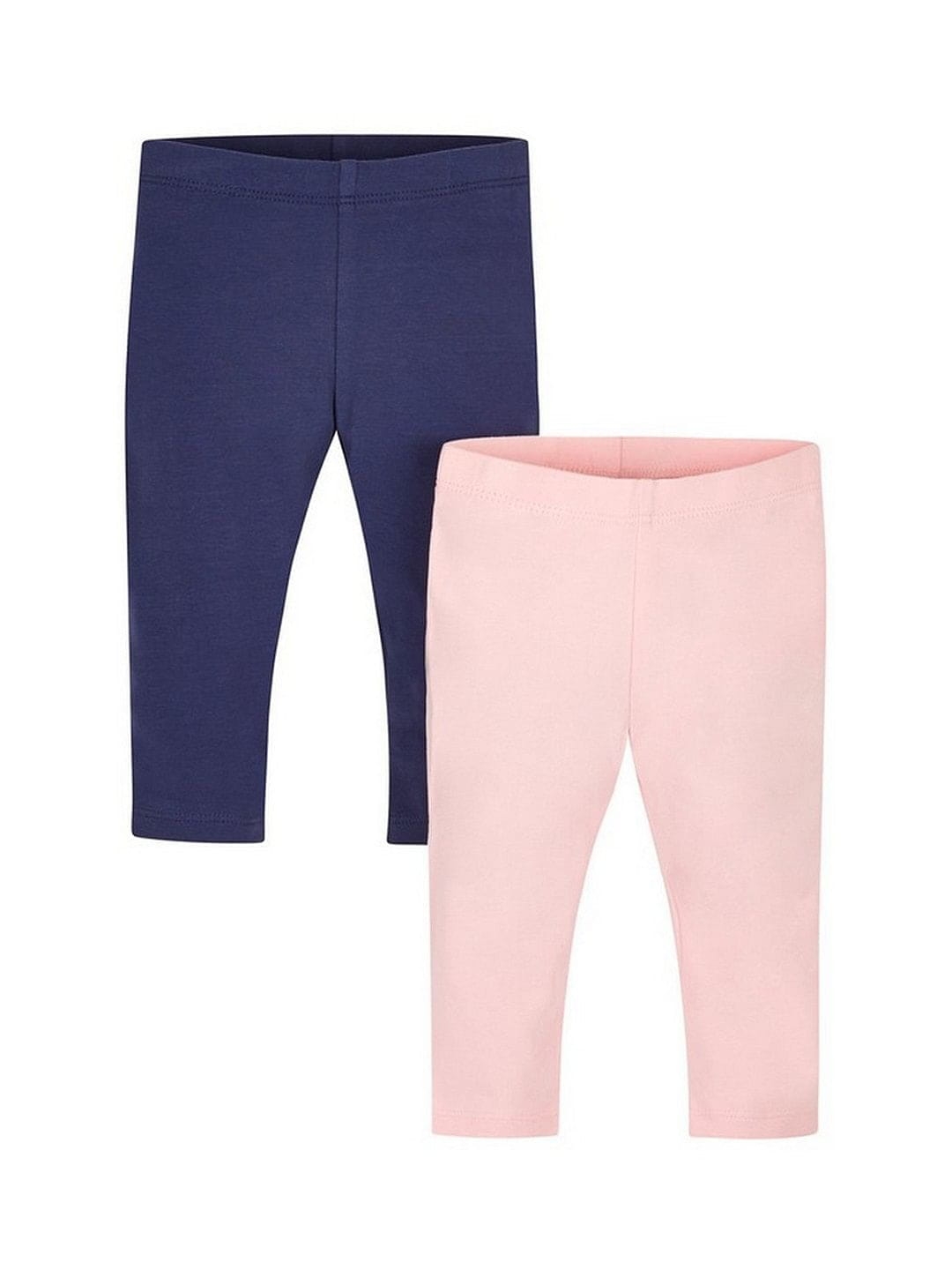 Mothercare | Pale Pink and Navy Printed Leggings - Pack of 2 0