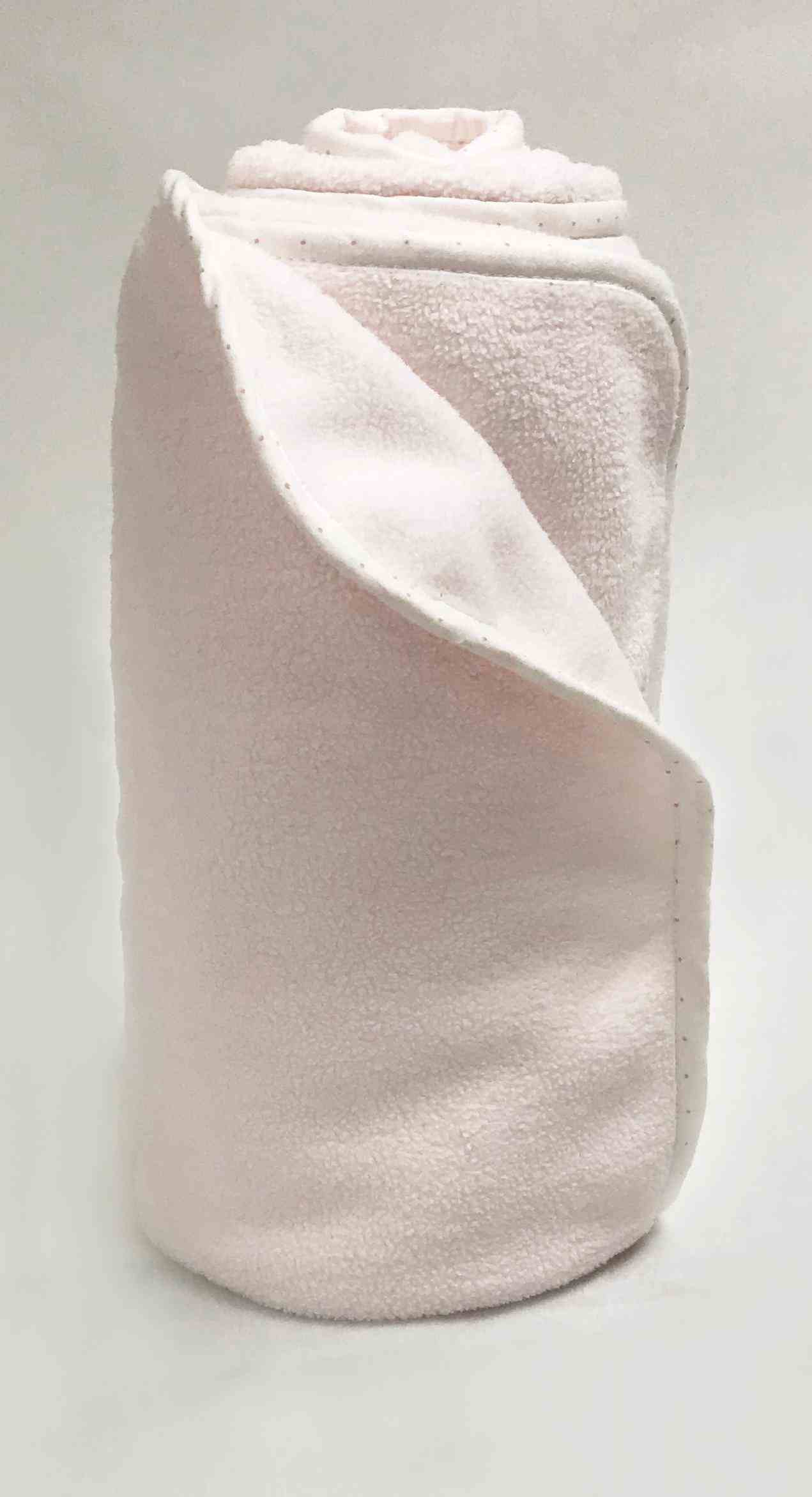 Shooting Star Fleece Baby Blanket - Light Pink