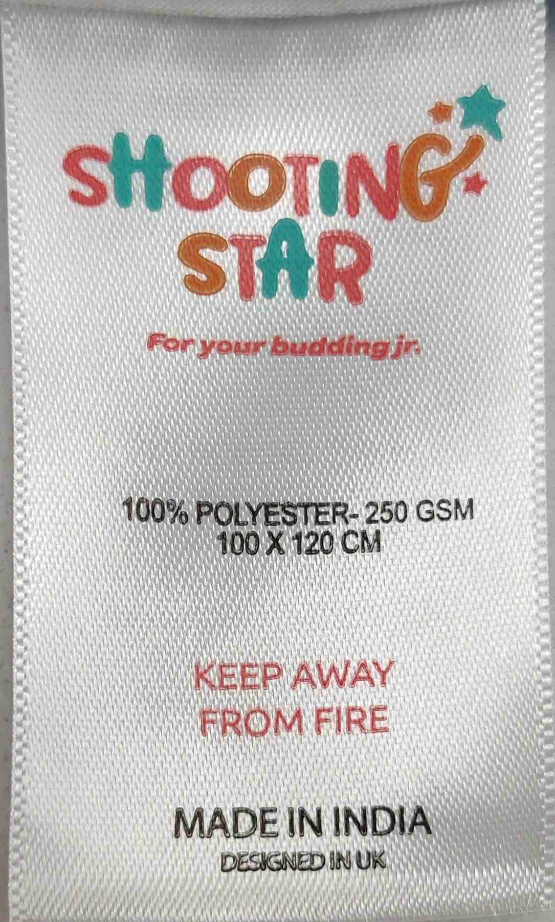 Shooting Star Fleece Baby Blanket - Light Pink