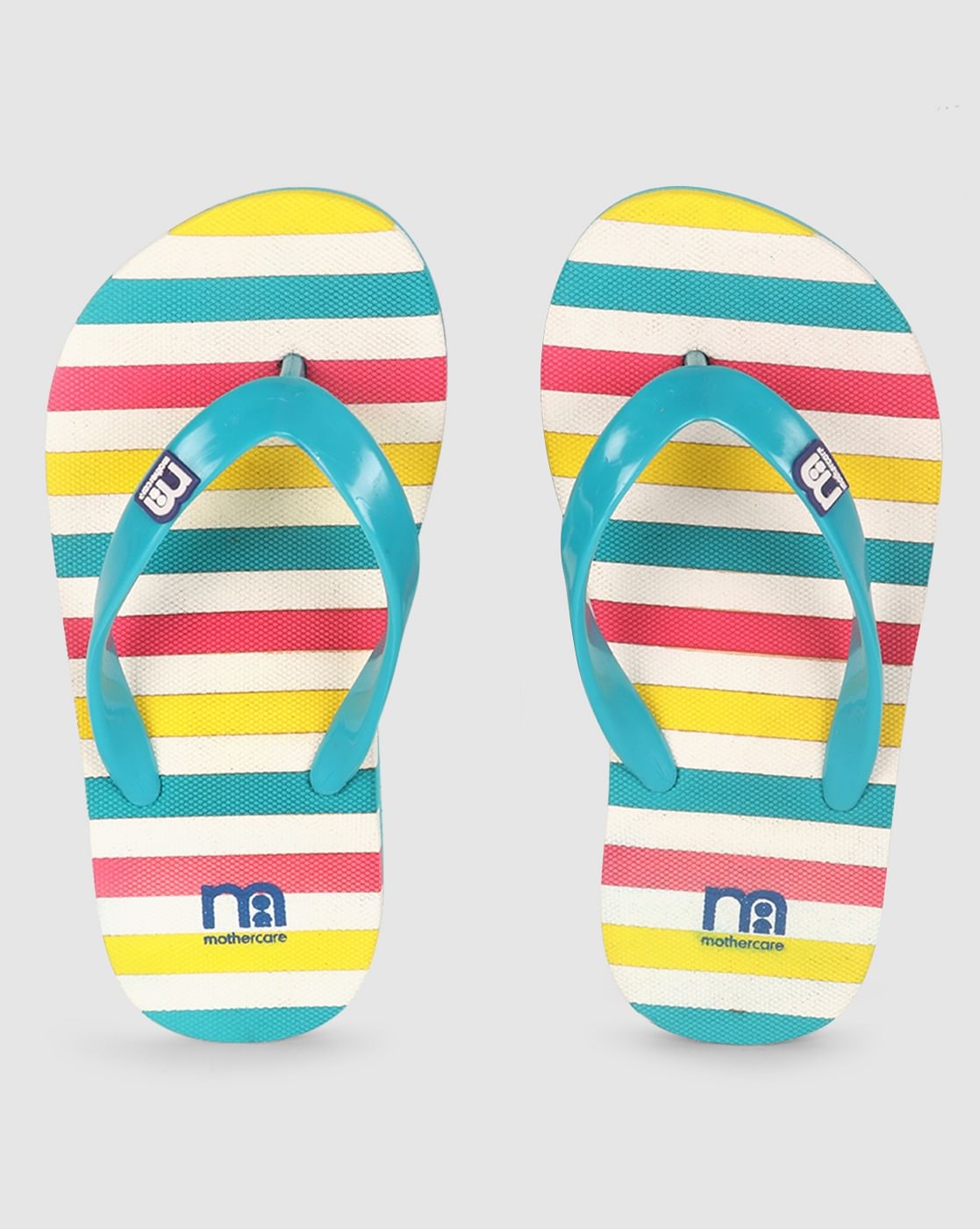 Mothercare | Girls Flip Flop Block Design Stripes Multicolor 0