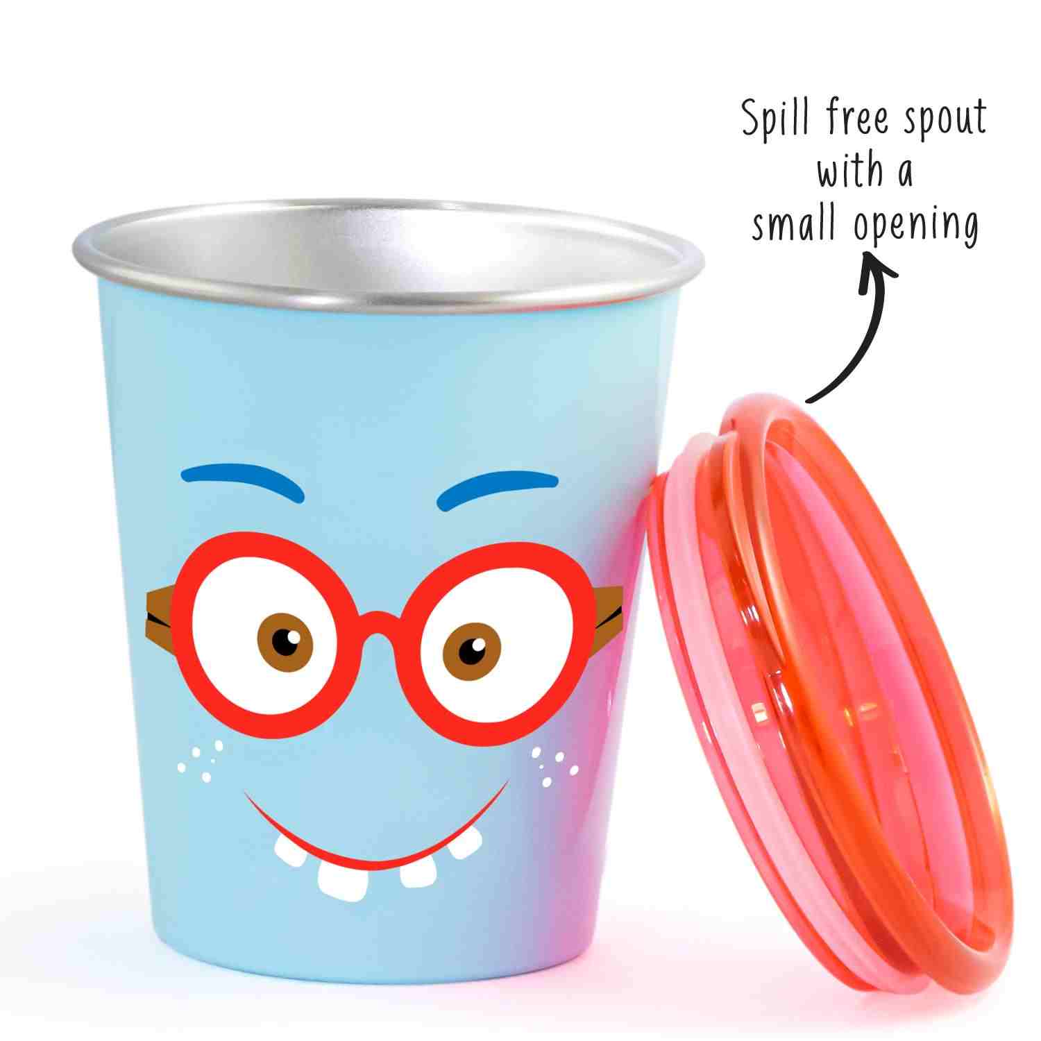 Rabitat Spill Free Shyguy Stainless Steel Cup - Blue