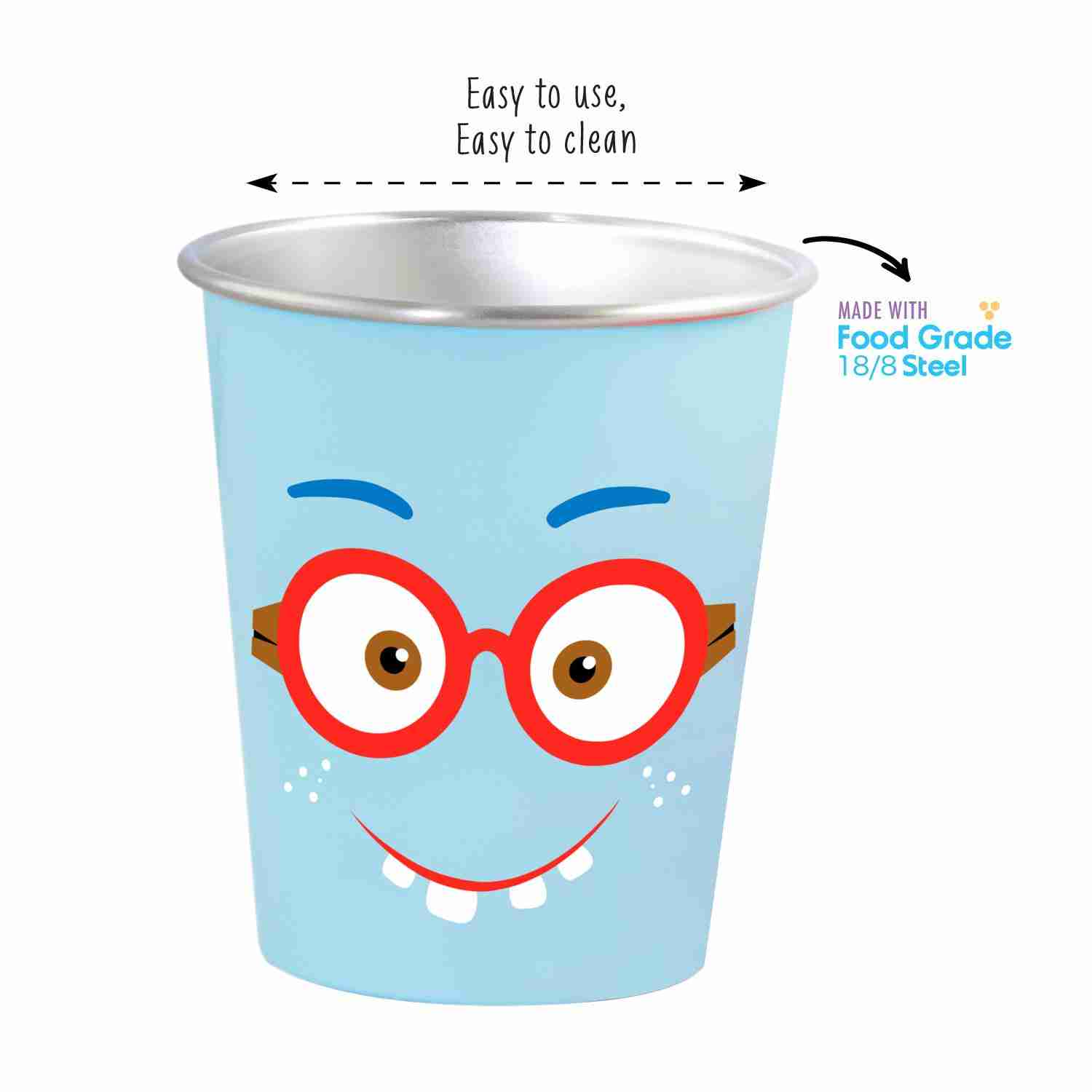Rabitat Spill Free Shyguy Stainless Steel Cup - Blue