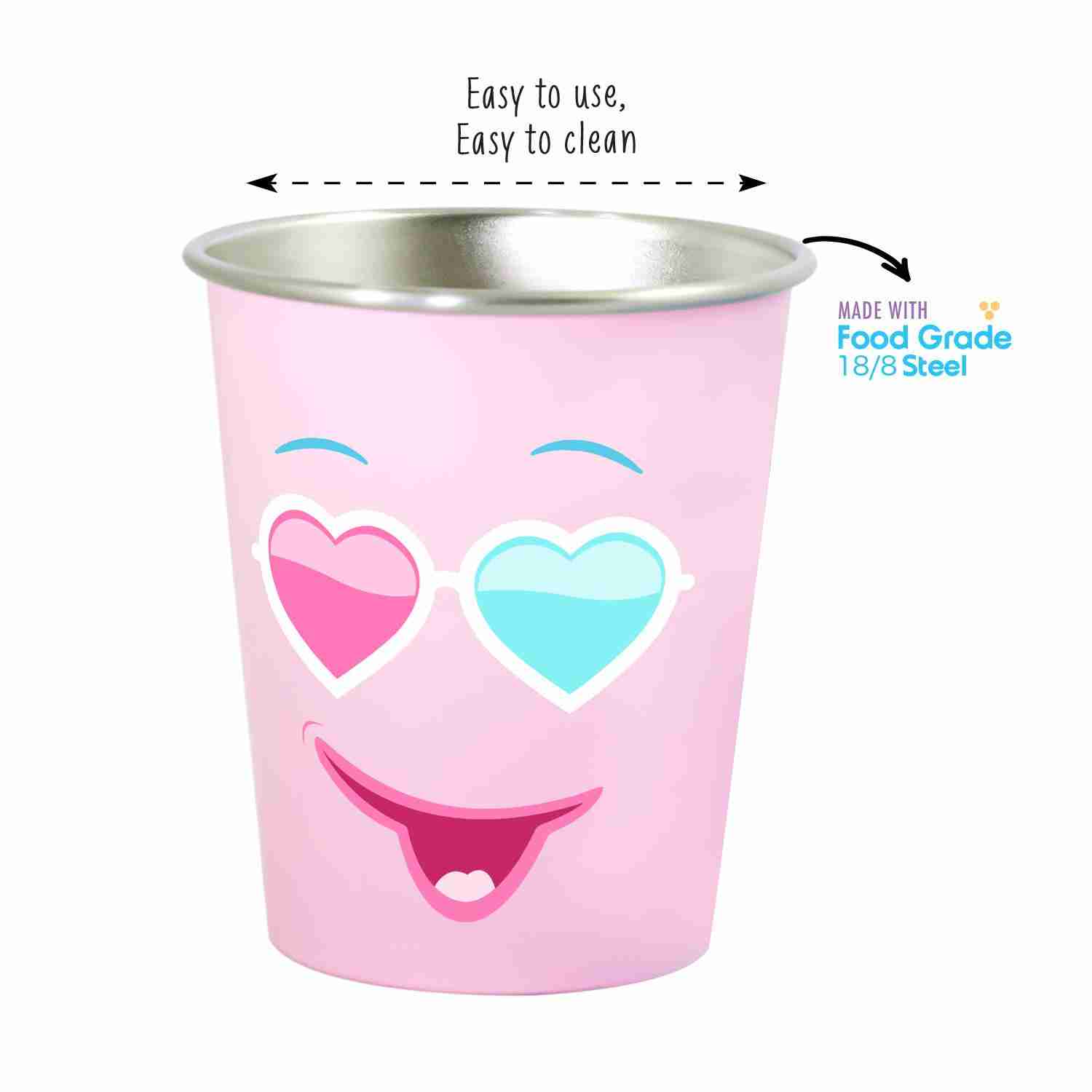 Rabitat Spill Free Diva Stainless Steel Cup - Pink