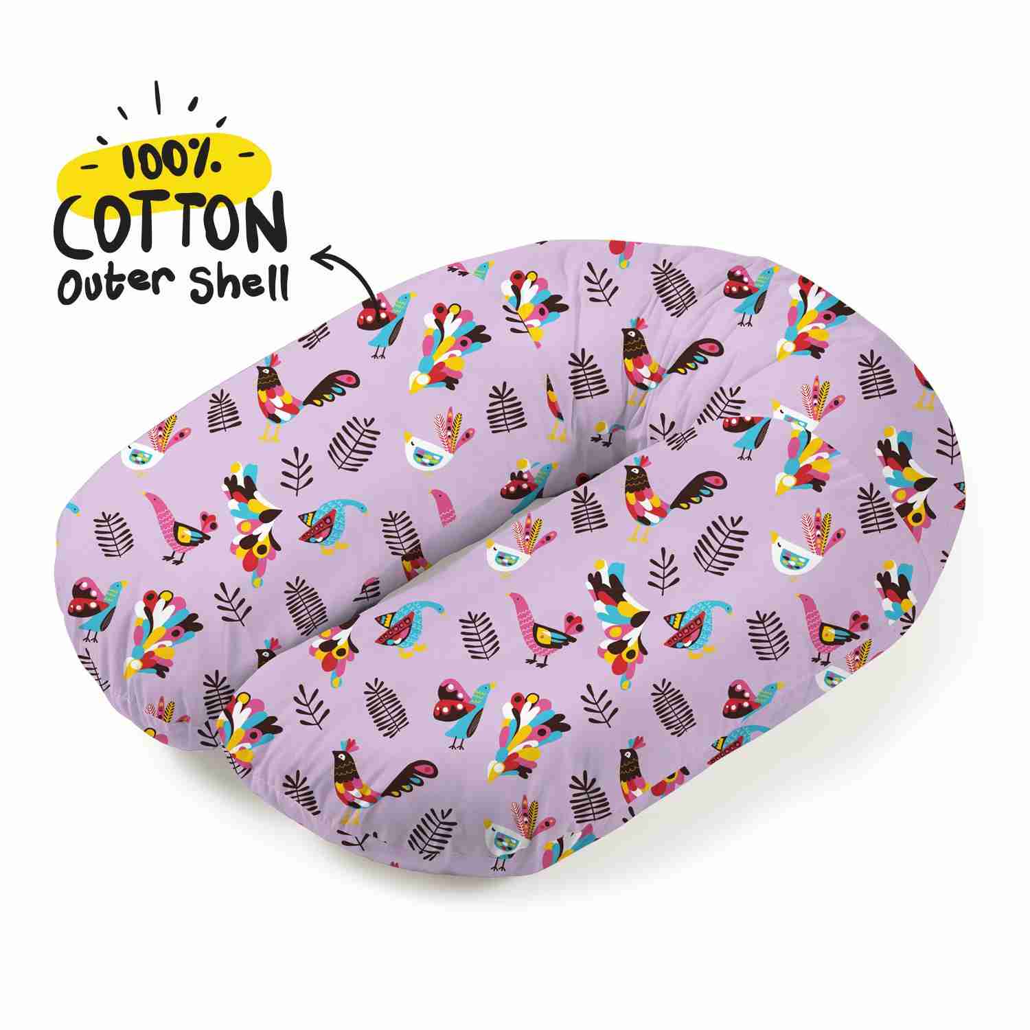 Rabitat Magnolia 2 in 1 Pregnancy + Feeding Pillow - Multicolor