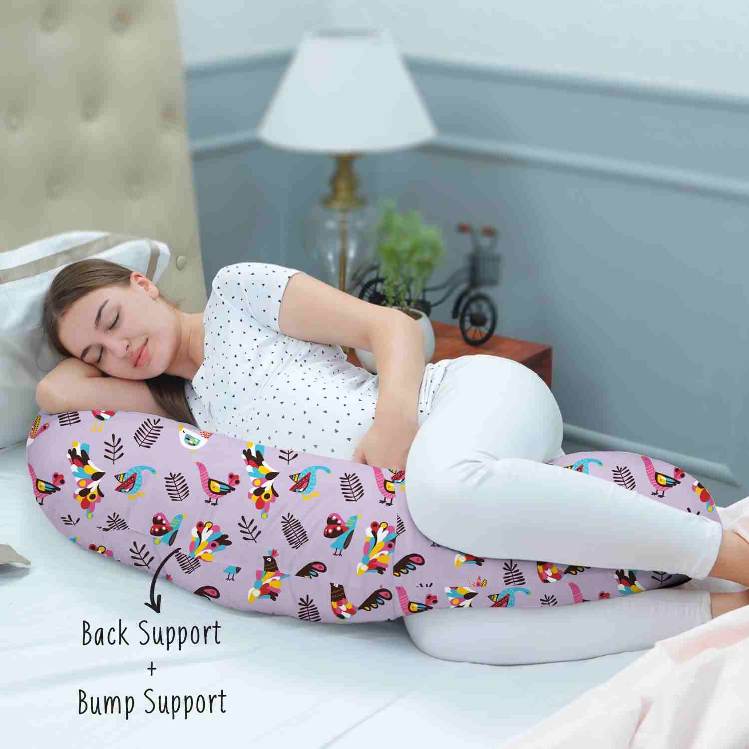 Rabitat Magnolia 2 in 1 Pregnancy + Feeding Pillow - Multicolor