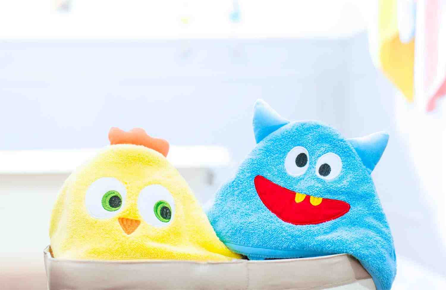 Rabitat Monster Hooded Baby Towel - Blue