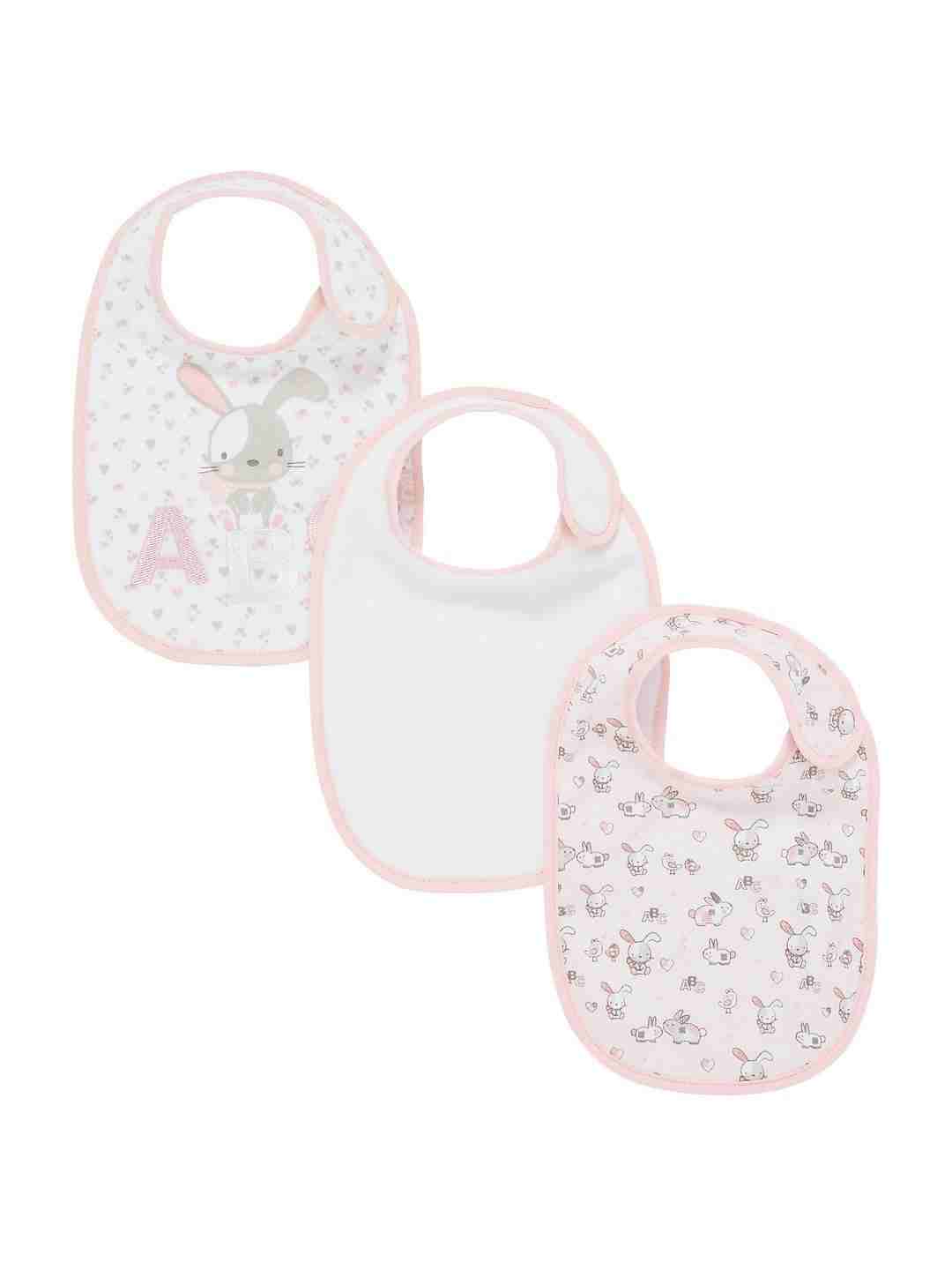 Mothercare Little Bunny Baby Bibs - Pack of 3 - Multicolor
