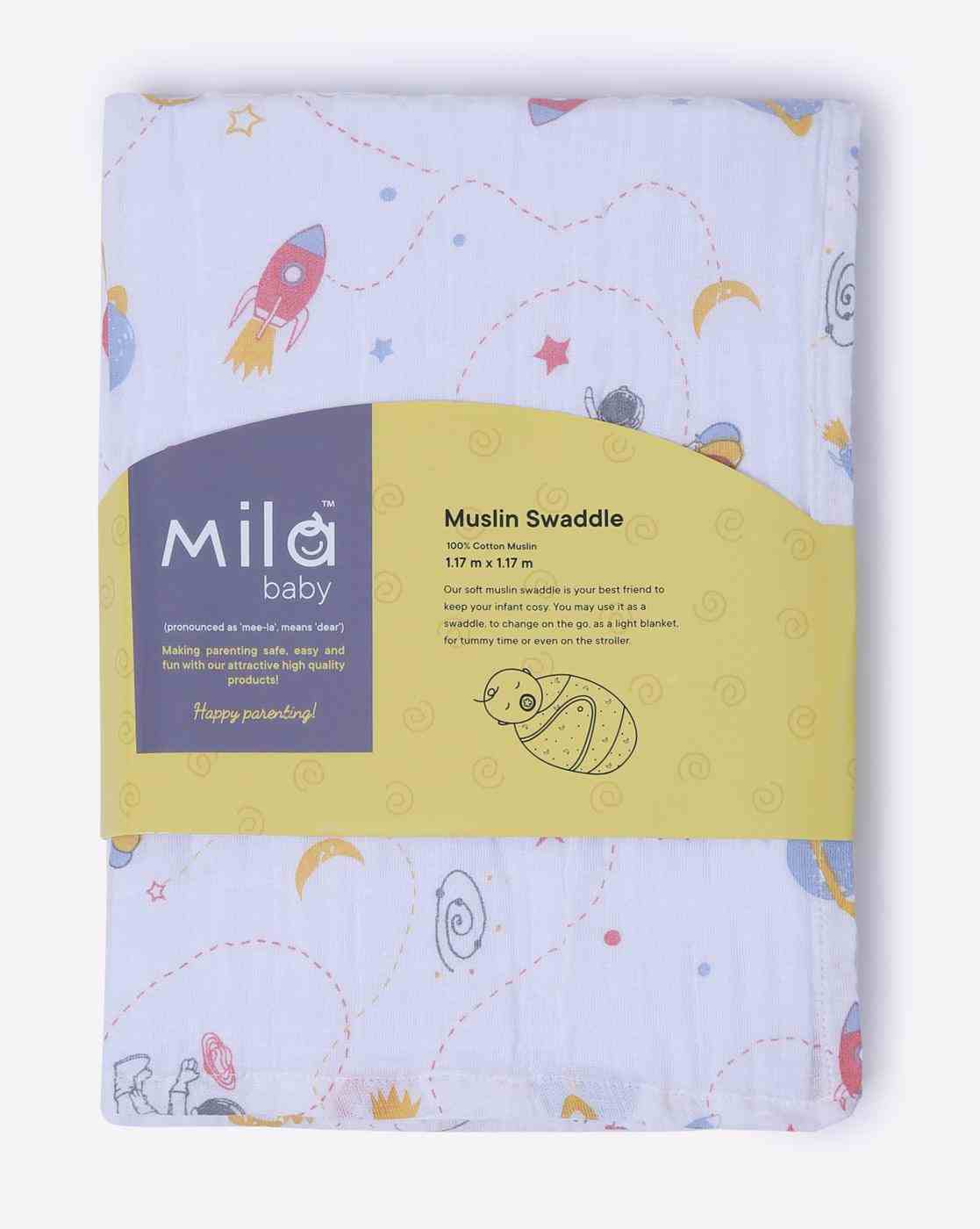 Mila Baby Boys 0-36M Baby Swaddle - Blue