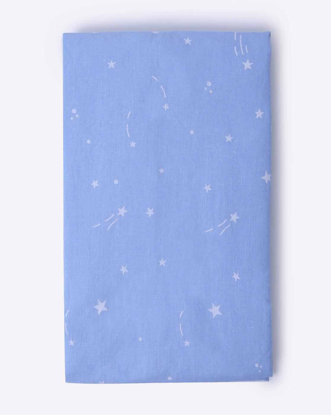 Mila Baby Stars Fitted Cot Sheet Small - Blue