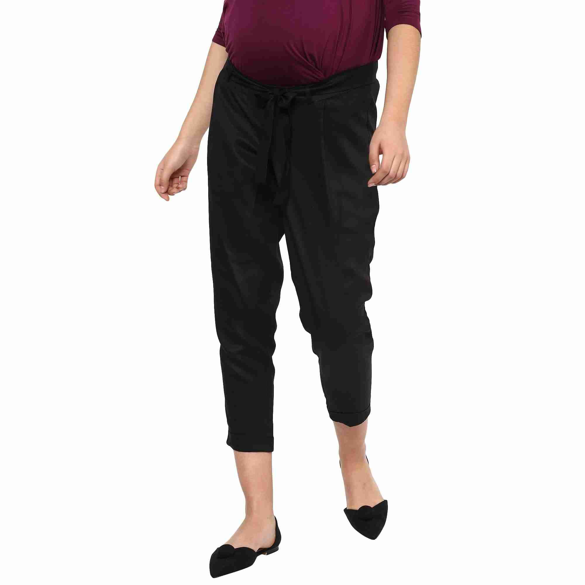 Women Maternity Chinos - Black