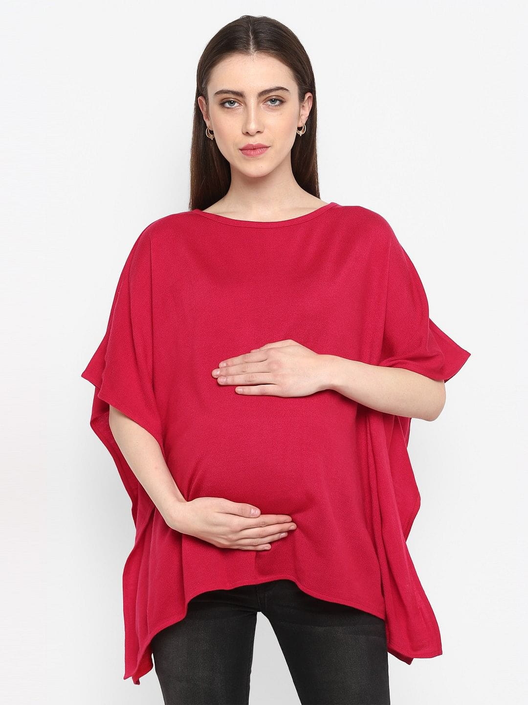 Mothercare | Momsoon women maternity three-fourth sleeves top- Red 0