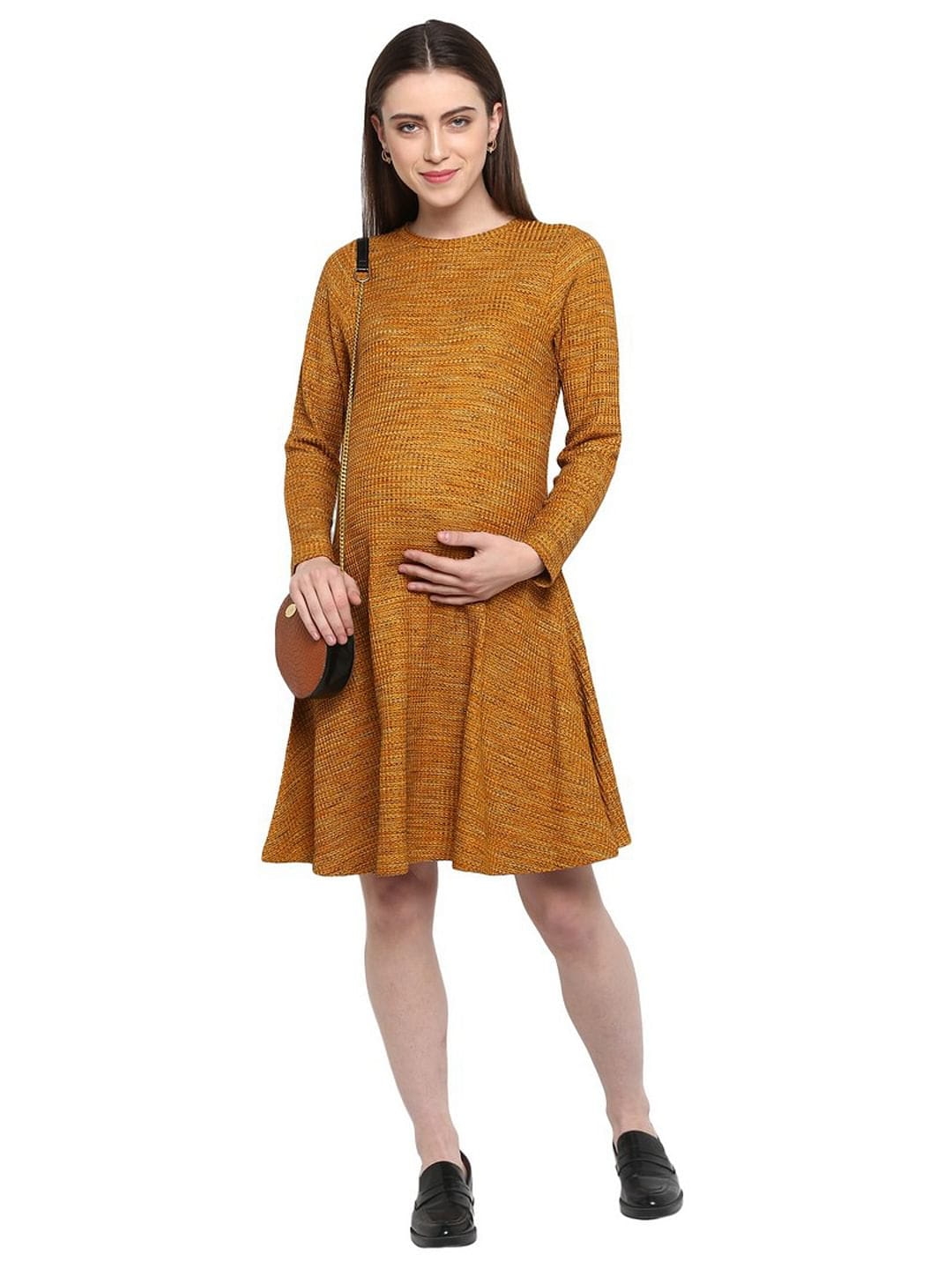 Mothercare | Momsoon women maternity full Sleeves casual dress- Yellow 0