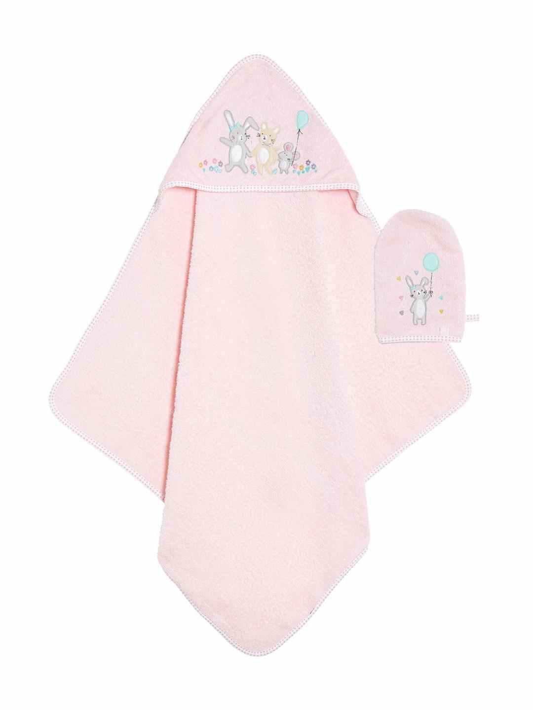 Mothercare Confetti Party Baby Towel Mitt Set - Pink