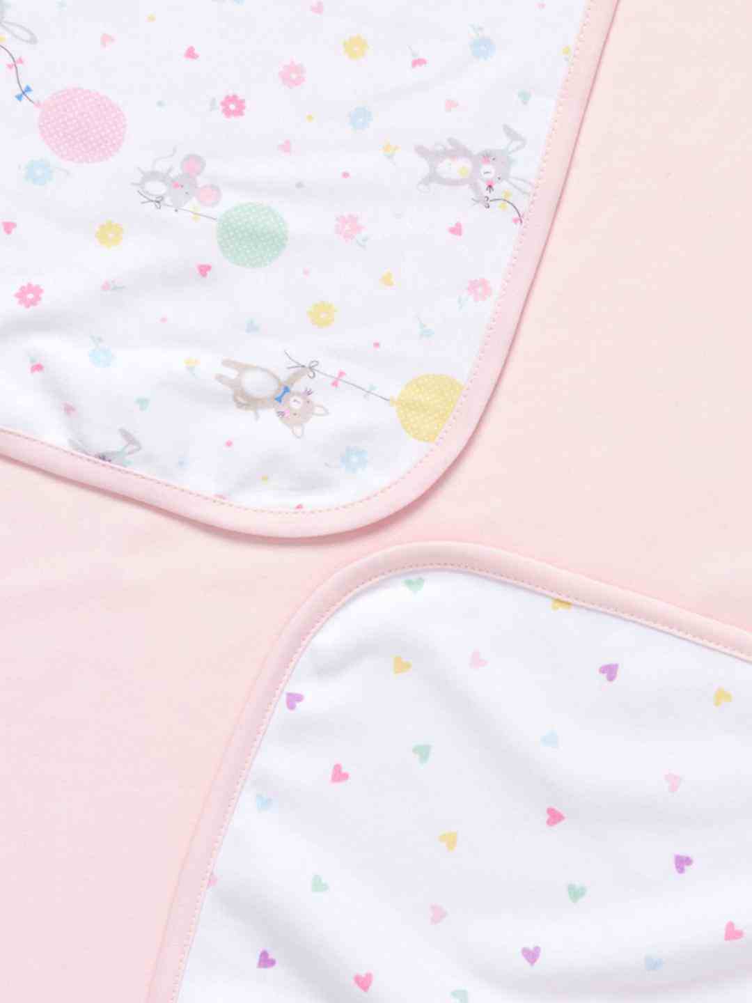Mothercare Confetti Party Jersey Blanket - Pack of 3 - Pink