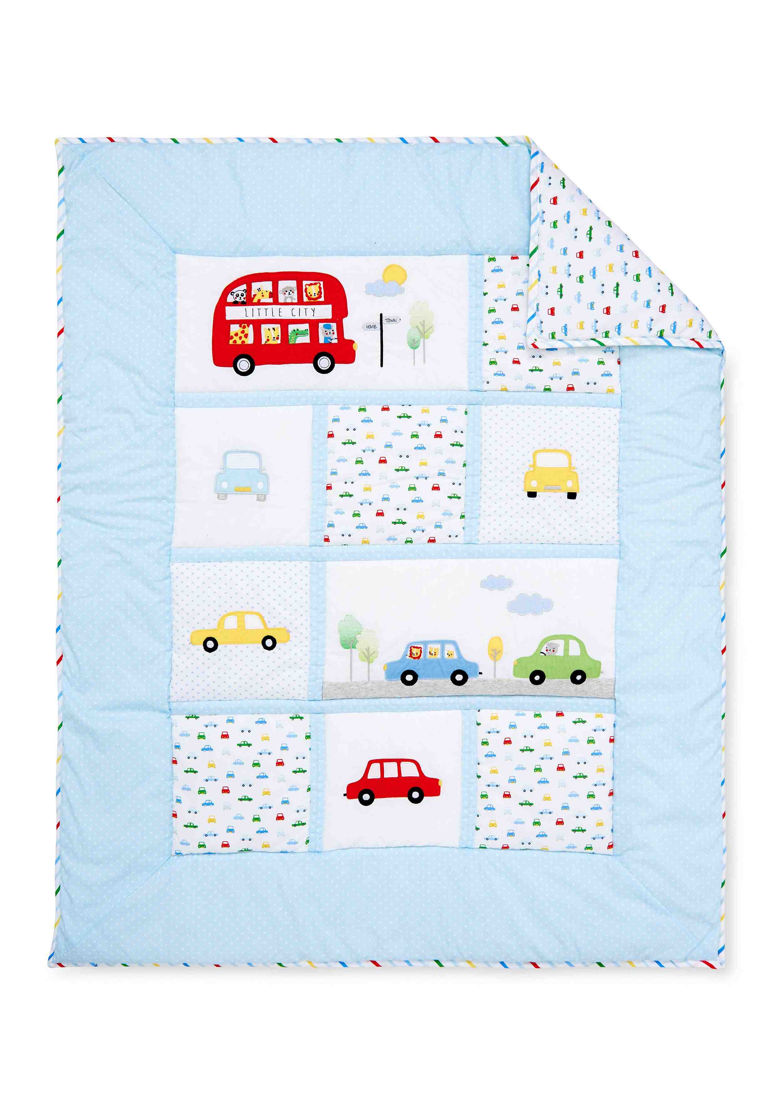 Mothercare On The Road Quilt - Blue