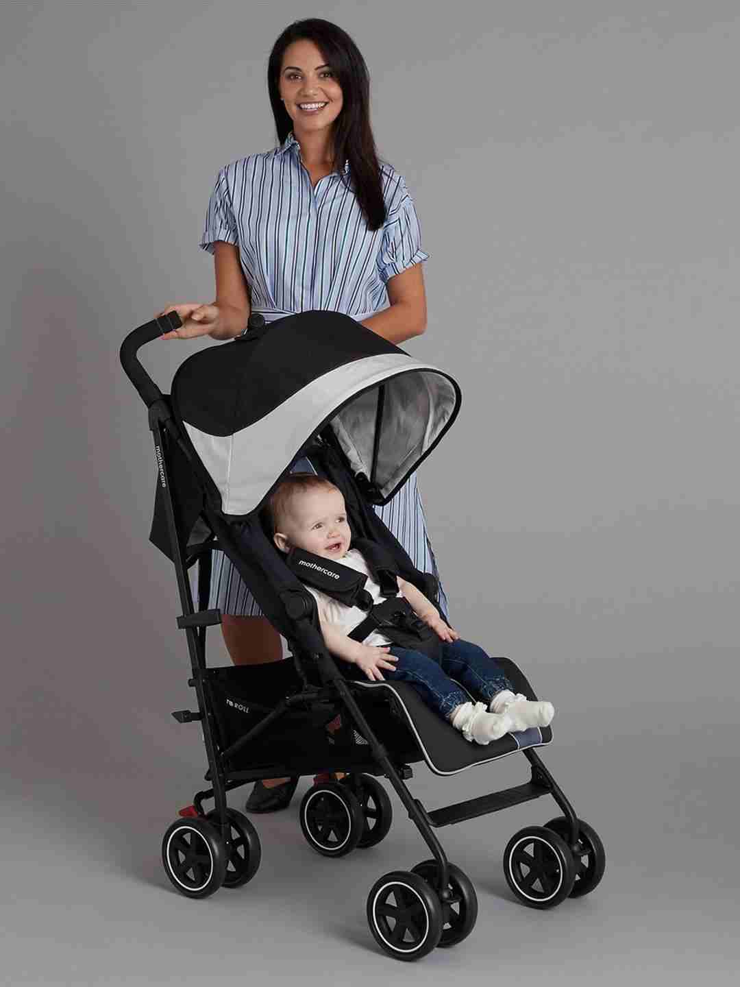 Mothercare Unisex Padded Seat Baby Stroller - Black