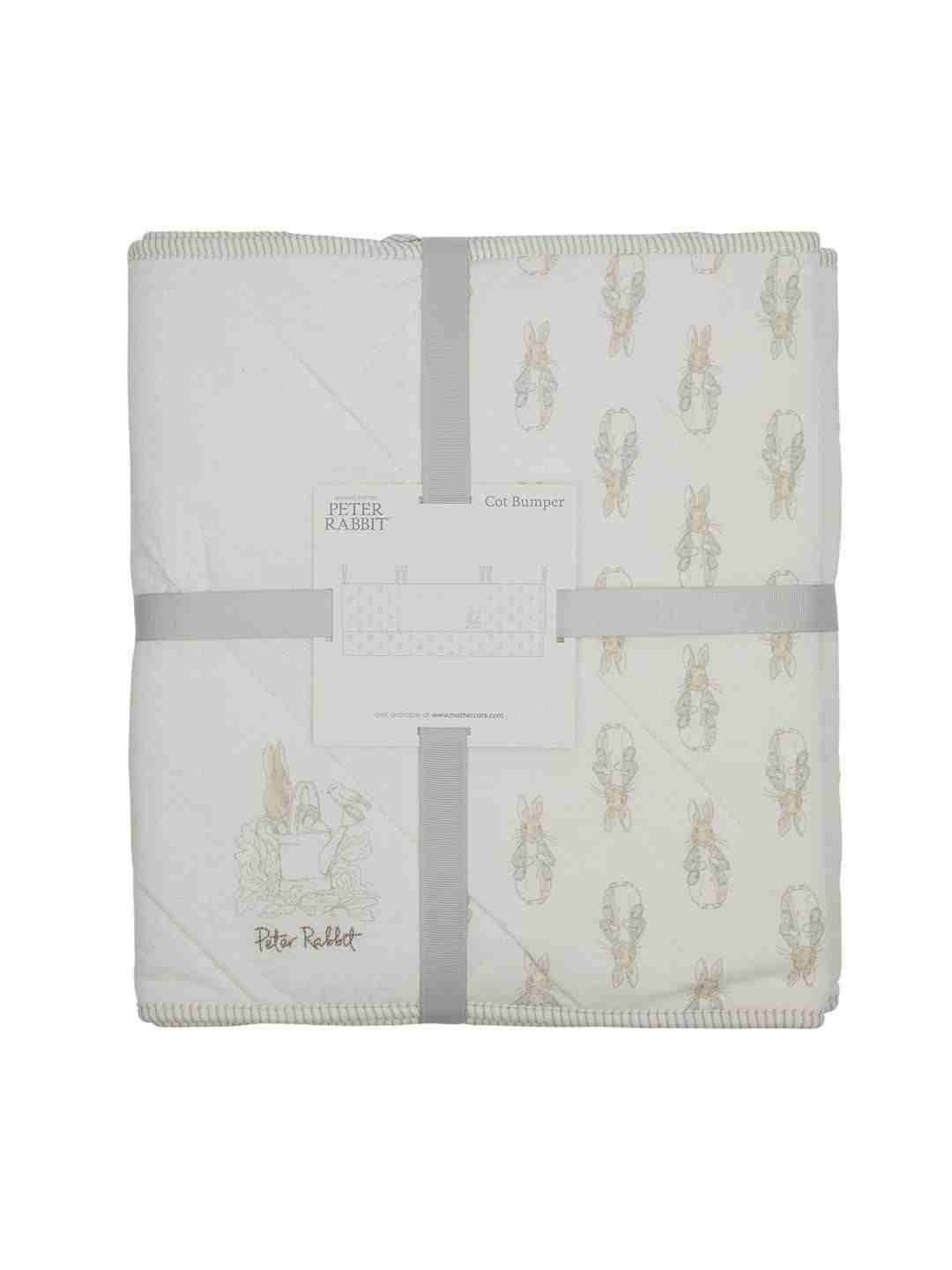 Mothercare Unisex 100% Cotton Rabbit PrintBed Bumpers - Cream