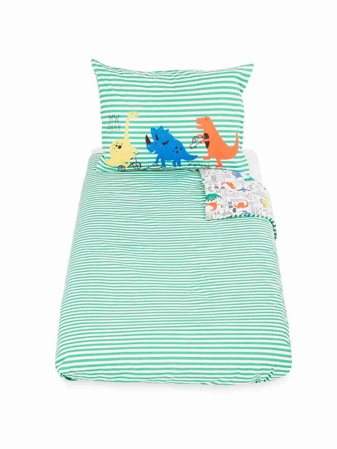 Mothercare Dinosaur Cot Bed Duvet Set - Pack of 2 - Multicolor