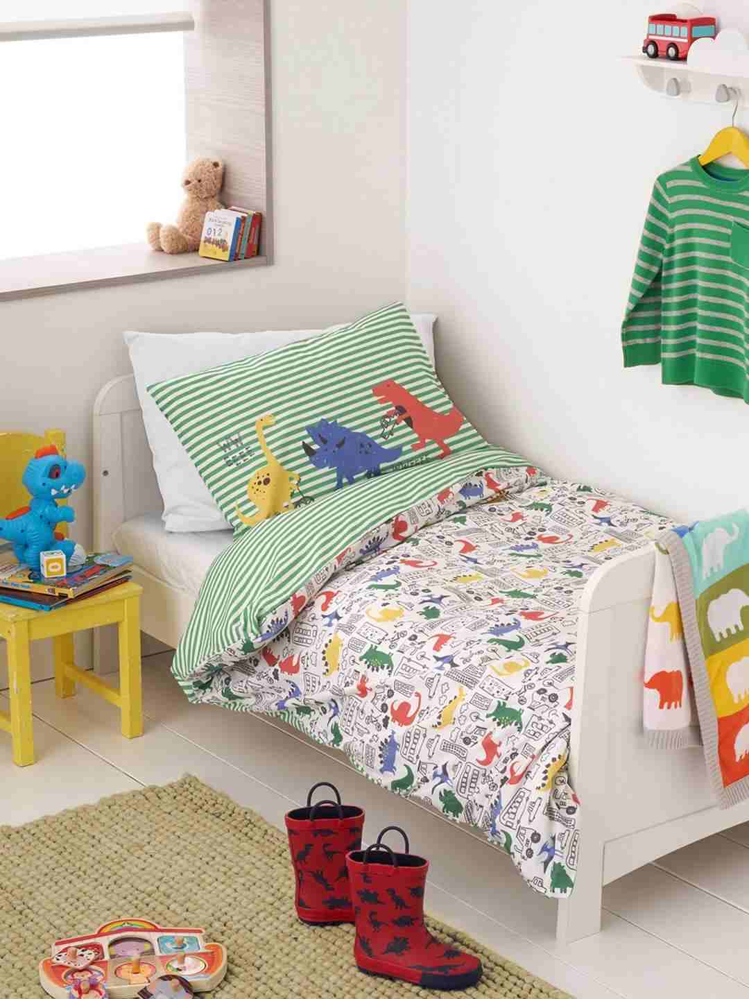 Mothercare Dinosaur Cot Bed Duvet Set - Pack of 2 - Multicolor
